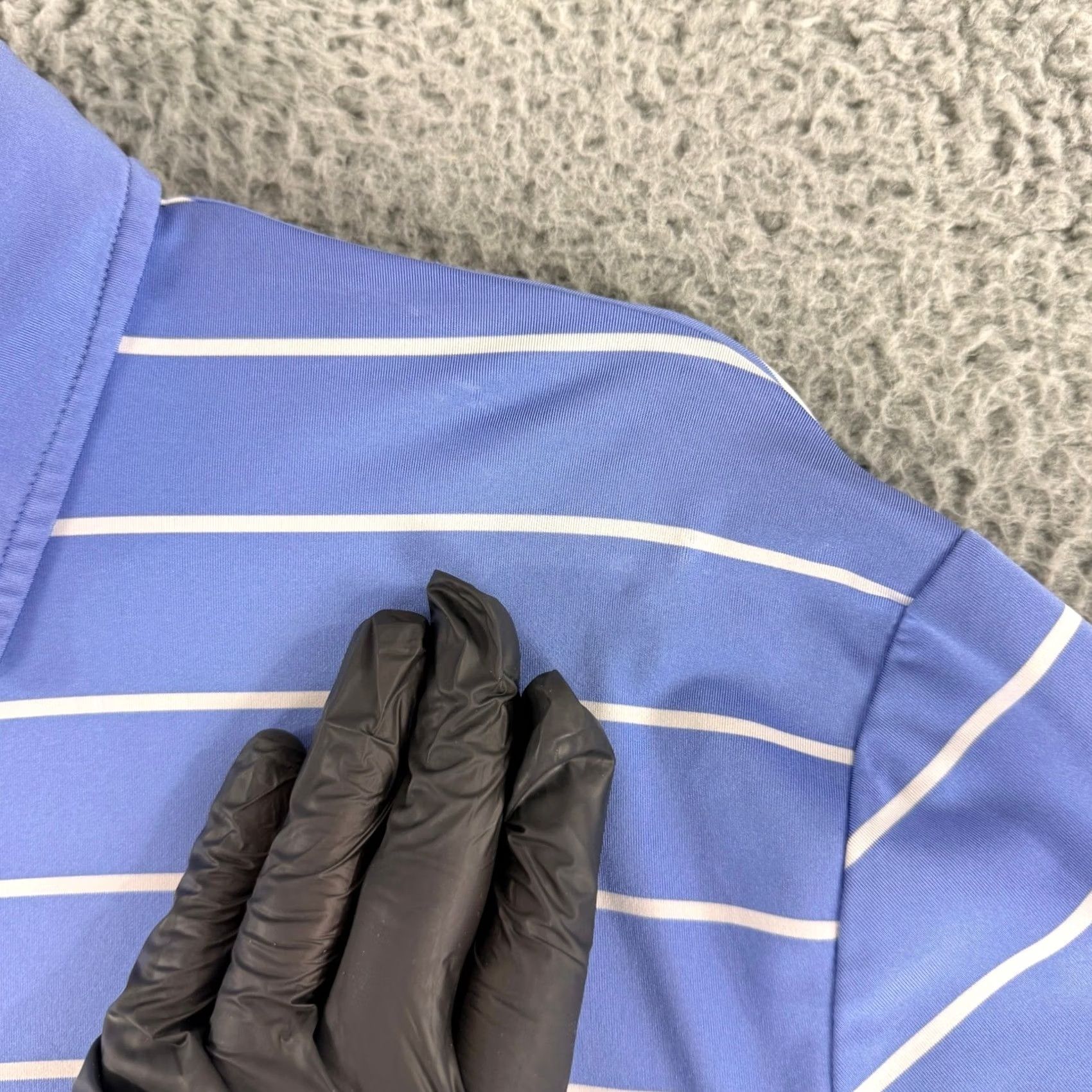 RLX Ralph Lauren RLX Ralph Lauren Polo Shirt Men L Blue Striped Wicking Performance Golf Shirt Size US L / EU 52-54 / 3 - 3 Thumbnail