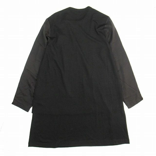 Comme des Garcons Homme Plus Shirt layered docking long length wool knit cupra Black Size US M / EU 48-50 / 2 - 2 Thumbnail