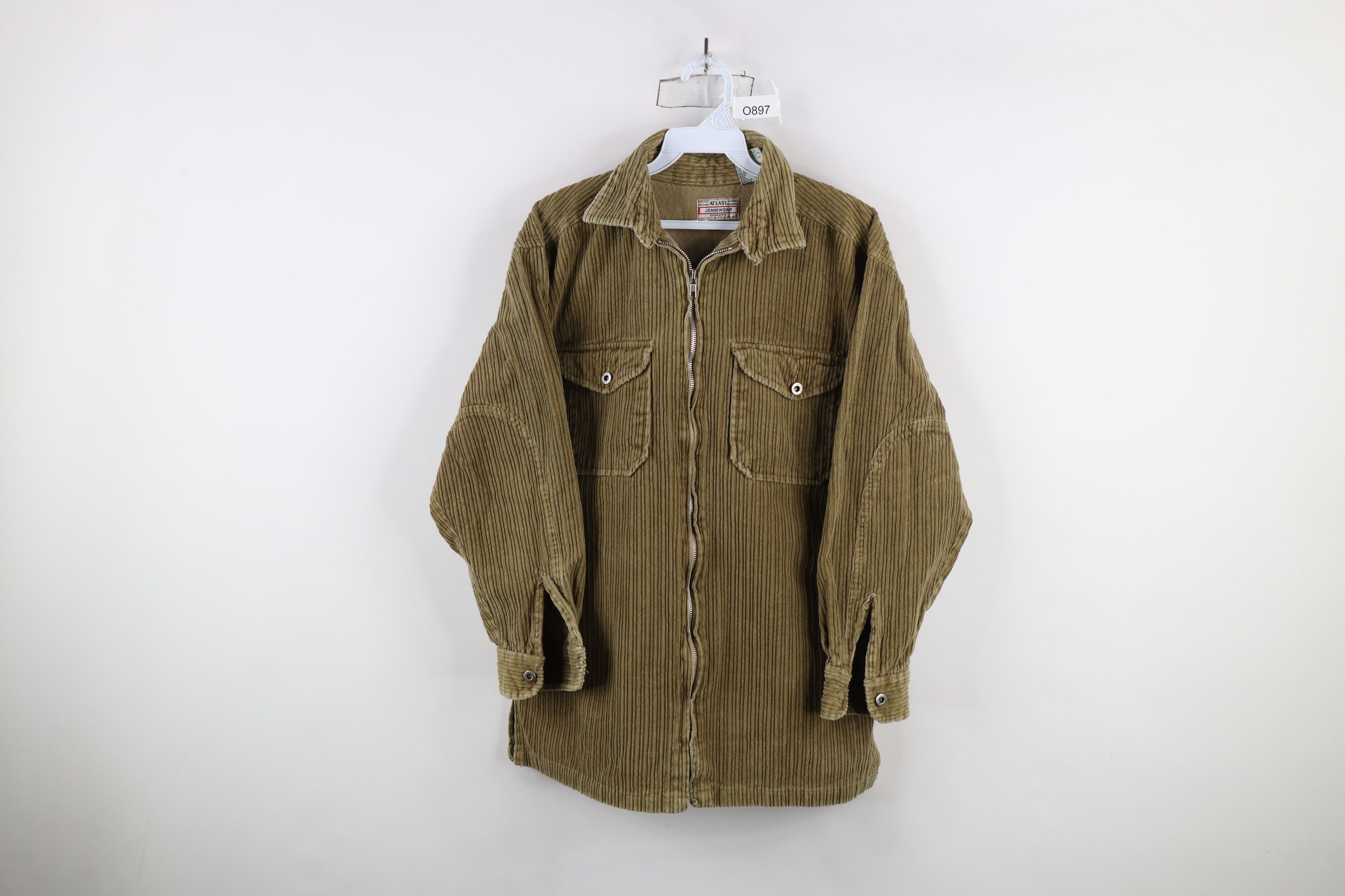 Vintage Vintage 90s Y2K Streetwear Full Zip Corduroy Shirt Jacket Size M / US 6-8 / IT 42-44 - 1 Thumbnail