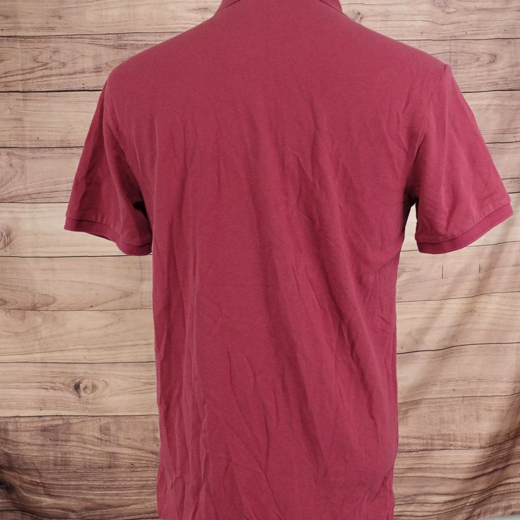 Gap GAP Polo Shirt Mens M Burgundy Stretch Pique Short Sleeve Casual Collared Adult Medium Burgundy - 98% Cotton, 2% Spandex Mens Size US M / EU 48-50 / 2 - 4 Thumbnail