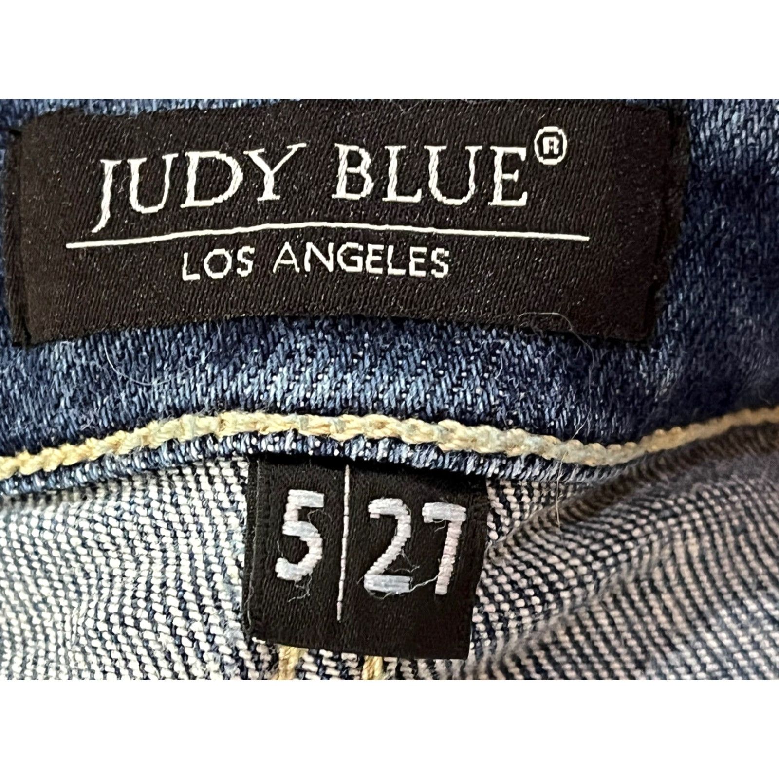 Vintage Judy Blue high rise Released Hem Jeans Sz 5 27 VGUC Distressed Womens Straight Size 27" / US 4 / IT 40 - 7 Thumbnail