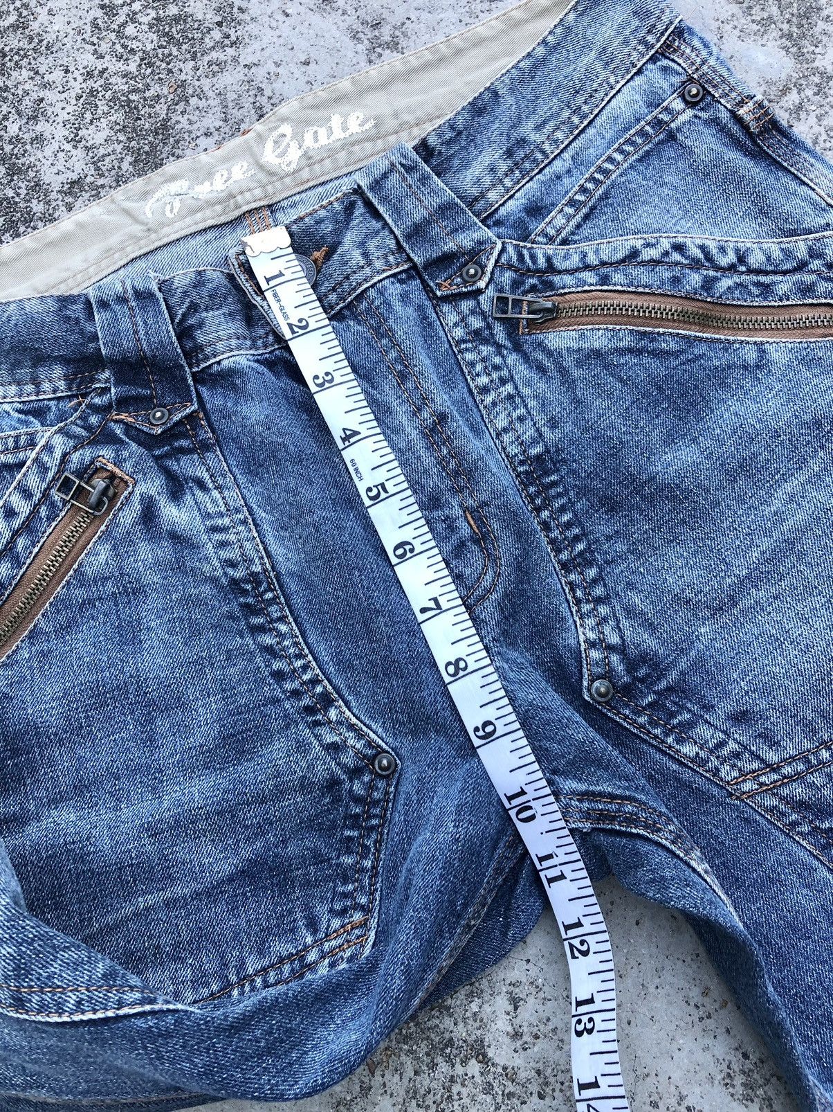 Japanese Brand DOUBLE KNEE BUCKLE BACK JEANS Size US 33 - 9 Thumbnail