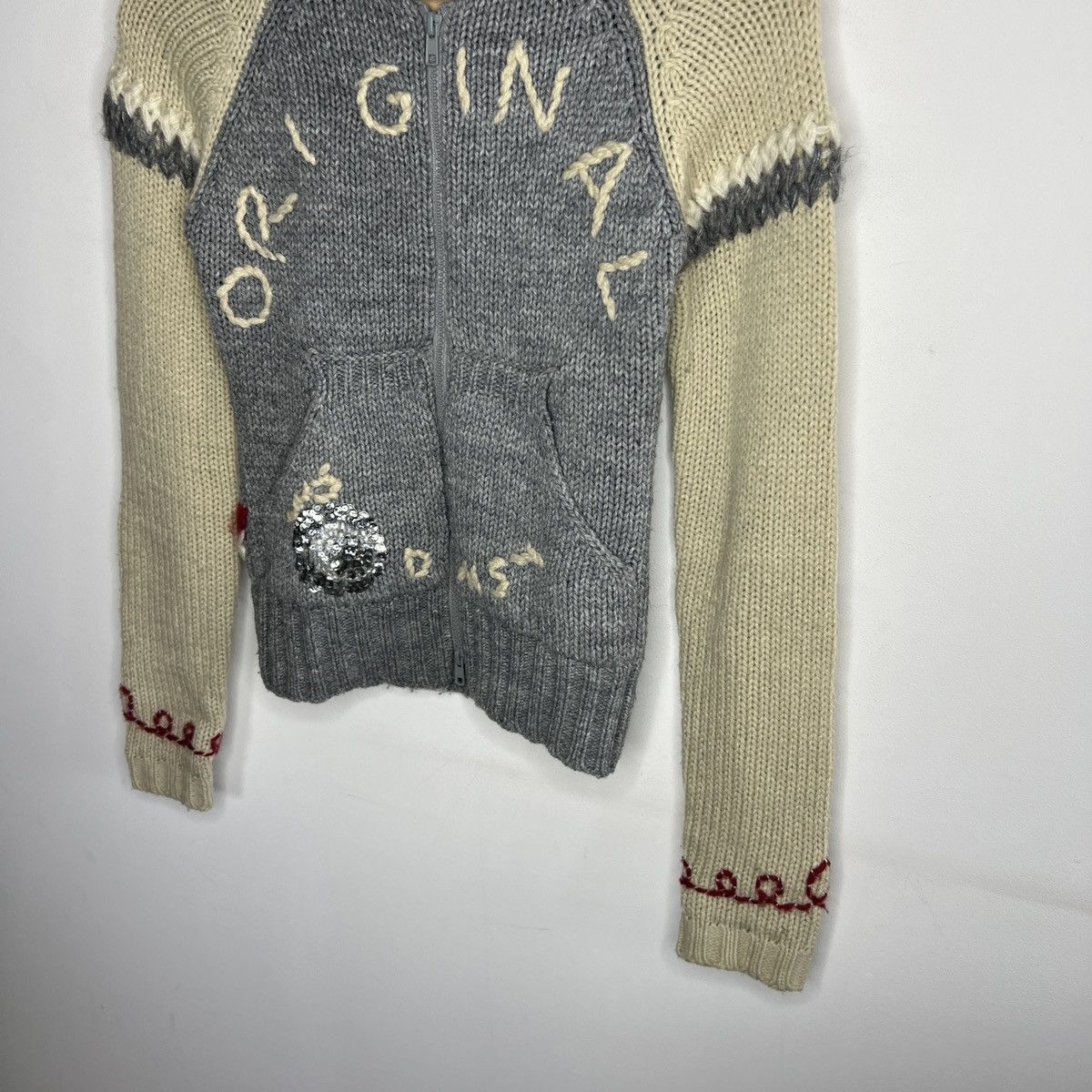 Affliction Vintage Y2K Opium Grunge Heavy Chunky Guru Knit Sweater 90s Size S / US 4 / IT 40 - 3 Thumbnail
