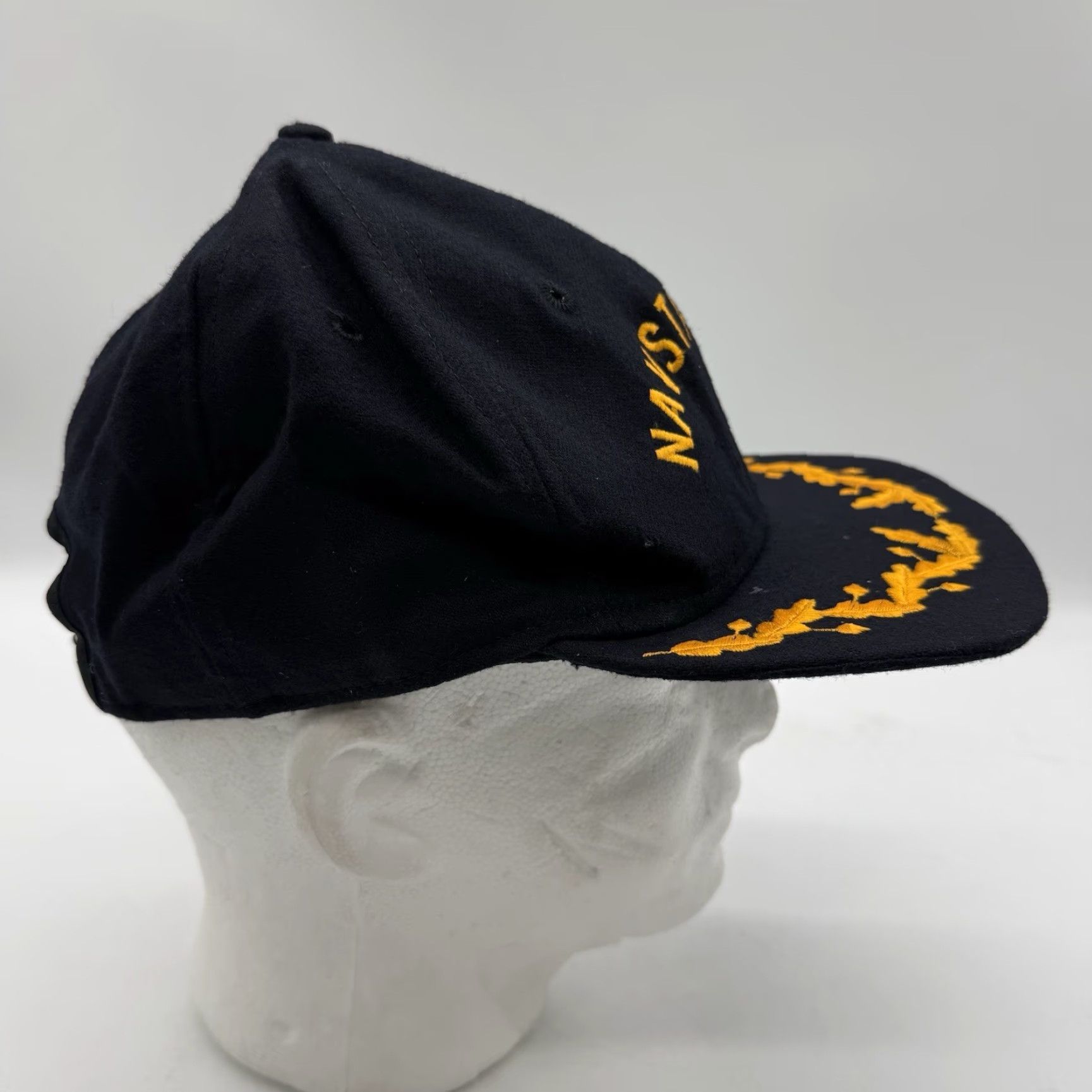 Vintage Navsta Rota US Naval Base Hat Military Wool Embroidered Snapback Men Adjustable Dark Blue USA Baseball Cap Size ONE SIZE - 3 Thumbnail
