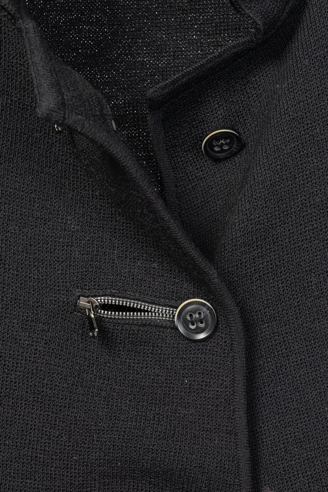 Annette Gortz Annette Gortz AW09 Chita Black Wool-Blend Buttoned Jacket Size M / US 6-8 / IT 42-44 - 8 Thumbnail