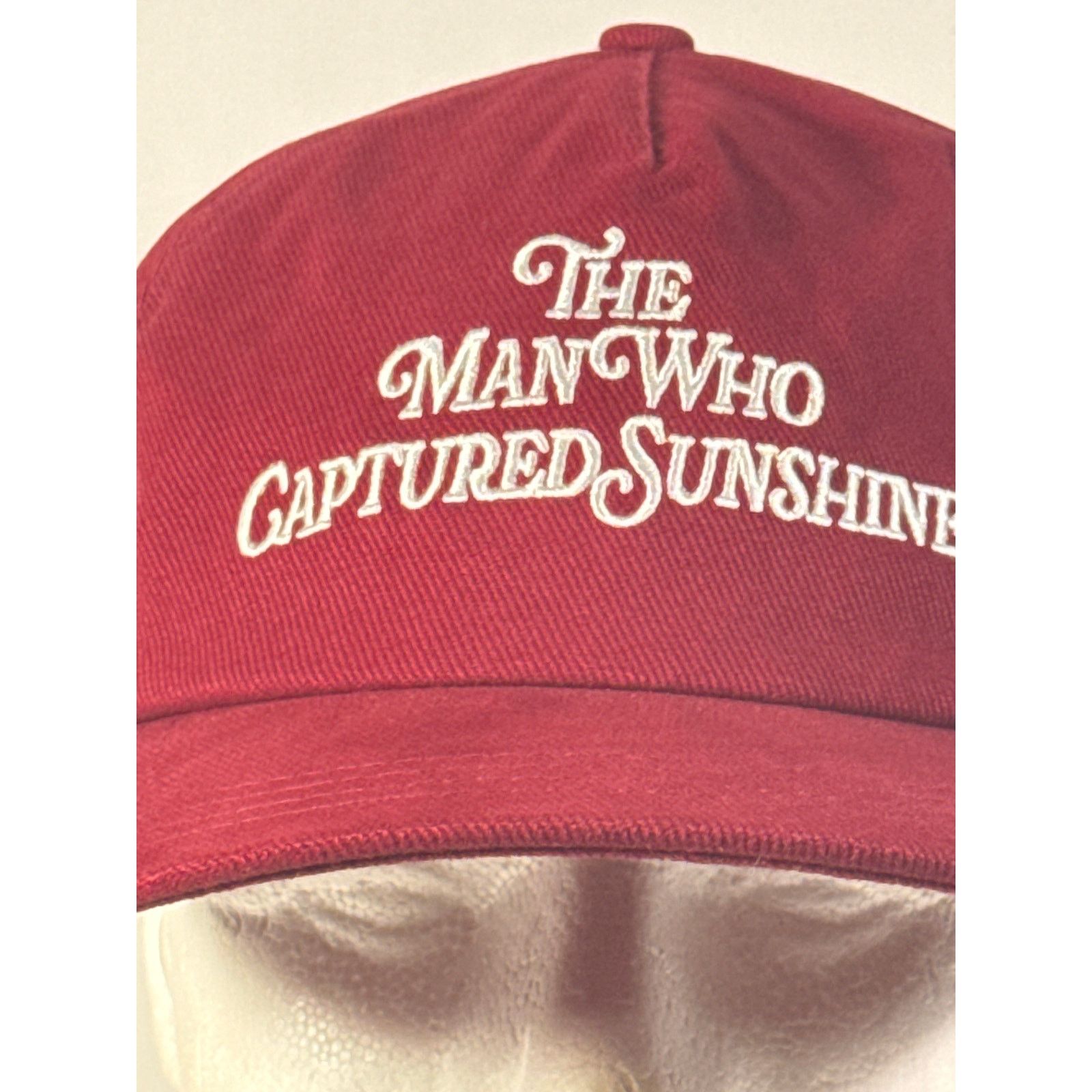 Urban Outfitters The Man Who Captured Sunshine Red Embroidered Baseball Hat Size ONE SIZE - 2 Thumbnail