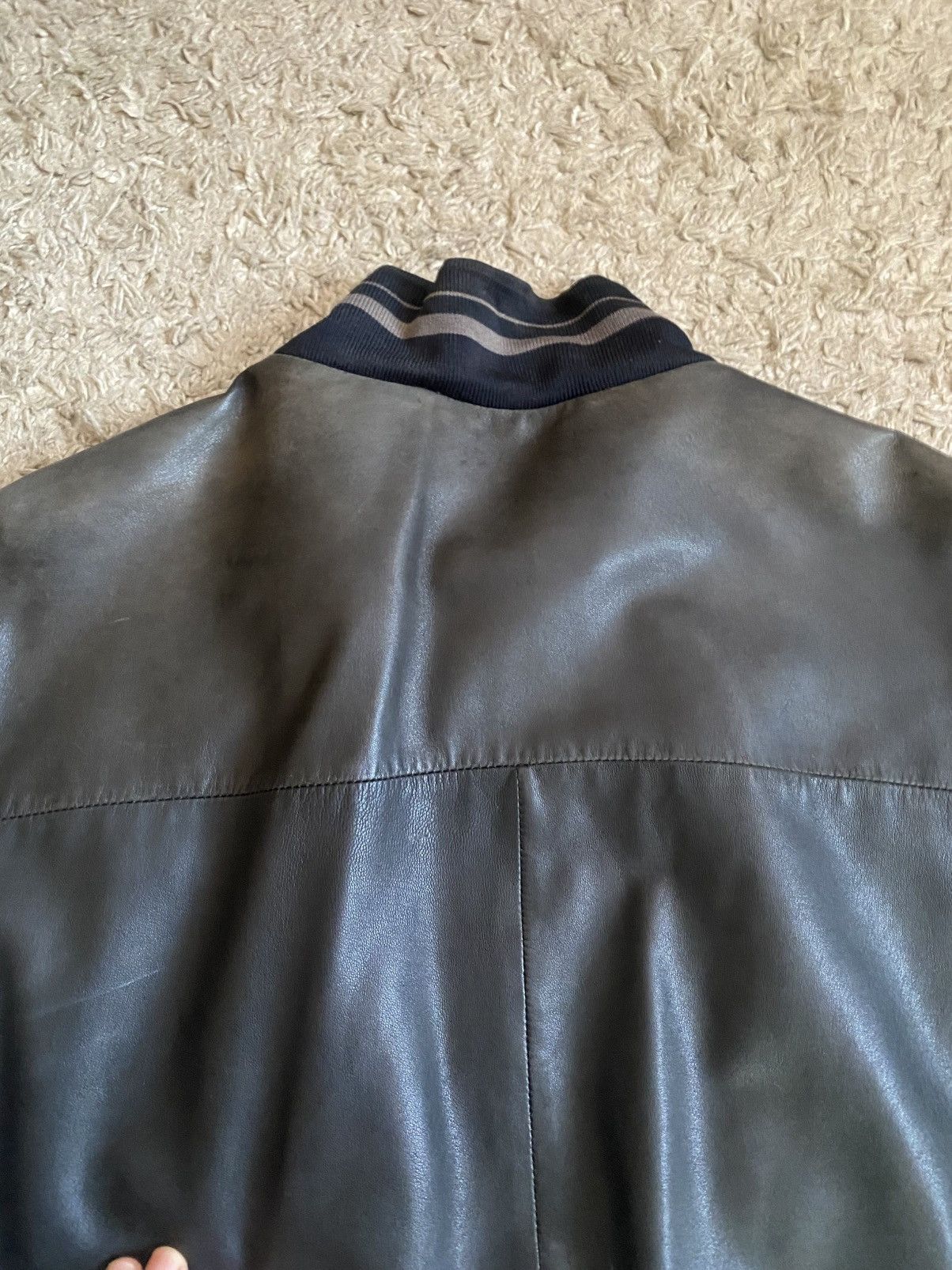 NBDN Nobrandedon Men’s Genuine Leather Bomber Jacket – Premium Quality Size US M / EU 48-50 / 2 - 7 Thumbnail