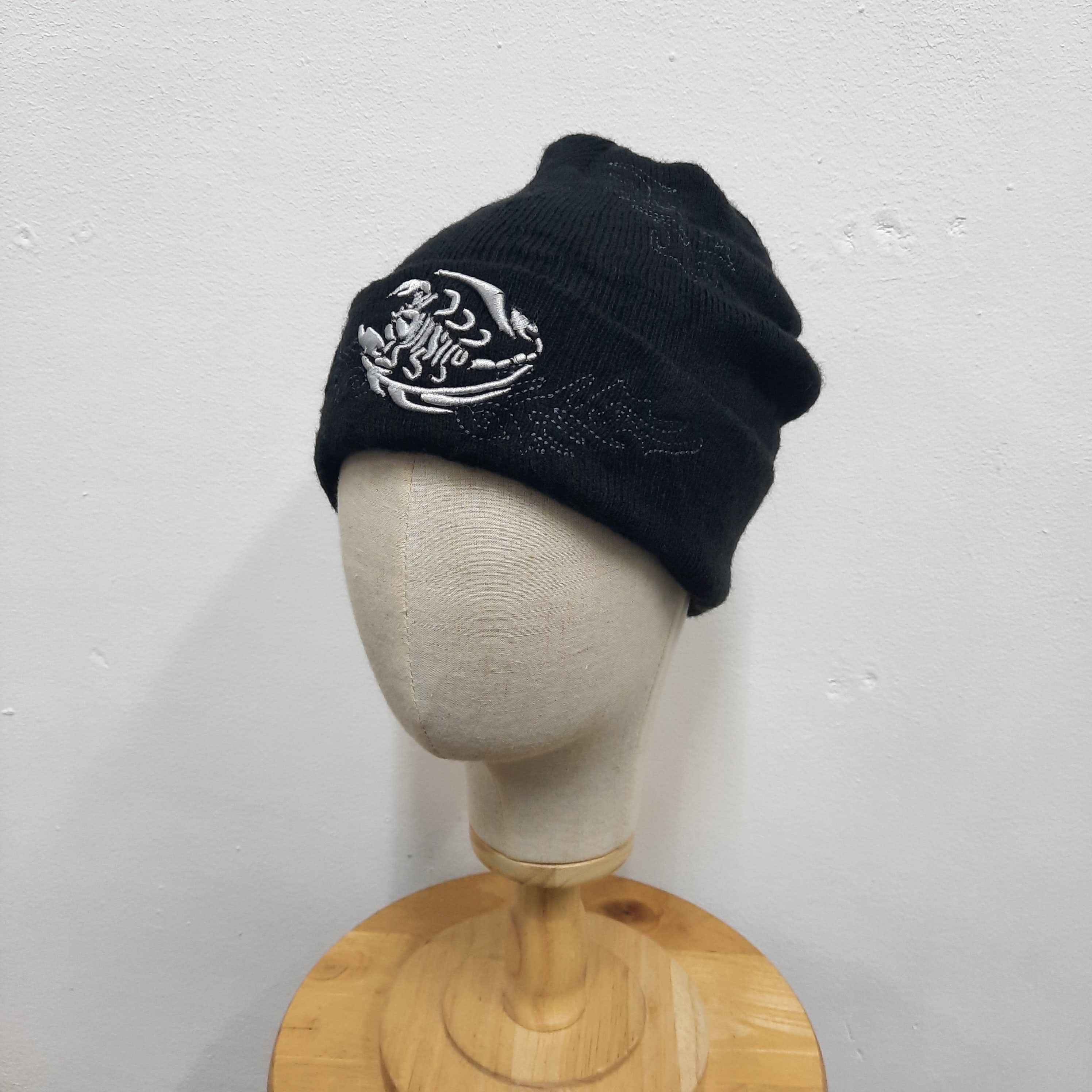 Japanese Brand 💥 Tattoo design embroidery punk gothic style beanie Size ONE SIZE - 2 Thumbnail