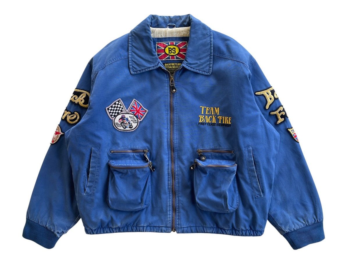 Vintage Backfire Street Racing Project Team Bomber Jacket Size US L / EU 52-54 / 3 - 2 Thumbnail