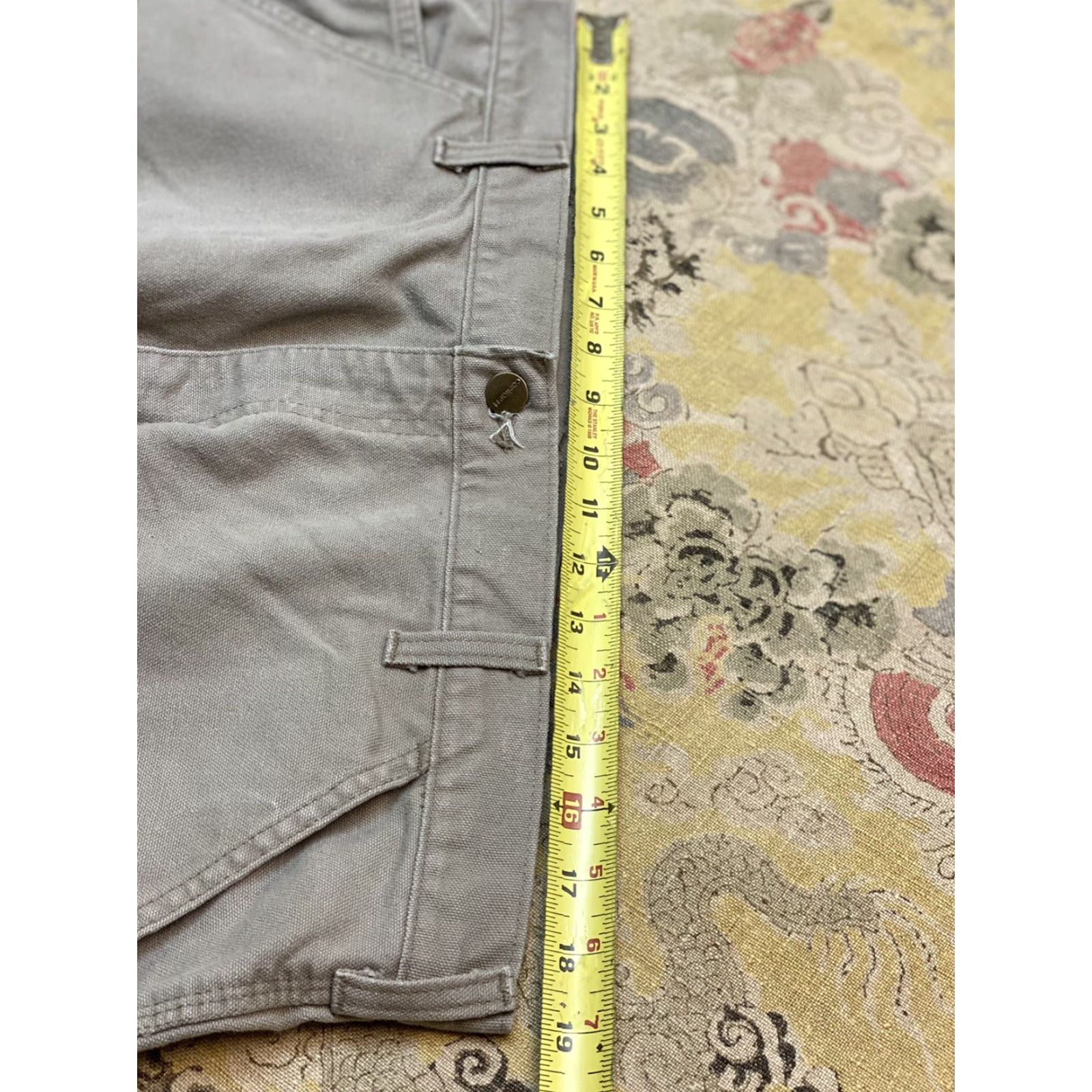 Carhartt Carhartt Pants Carpenter B11DES 38 x 30 Tan Gray Beige Canvas Regular Straight Logo Pockets Workwear Mens Size US 38 / EU 54 - 7 Thumbnail