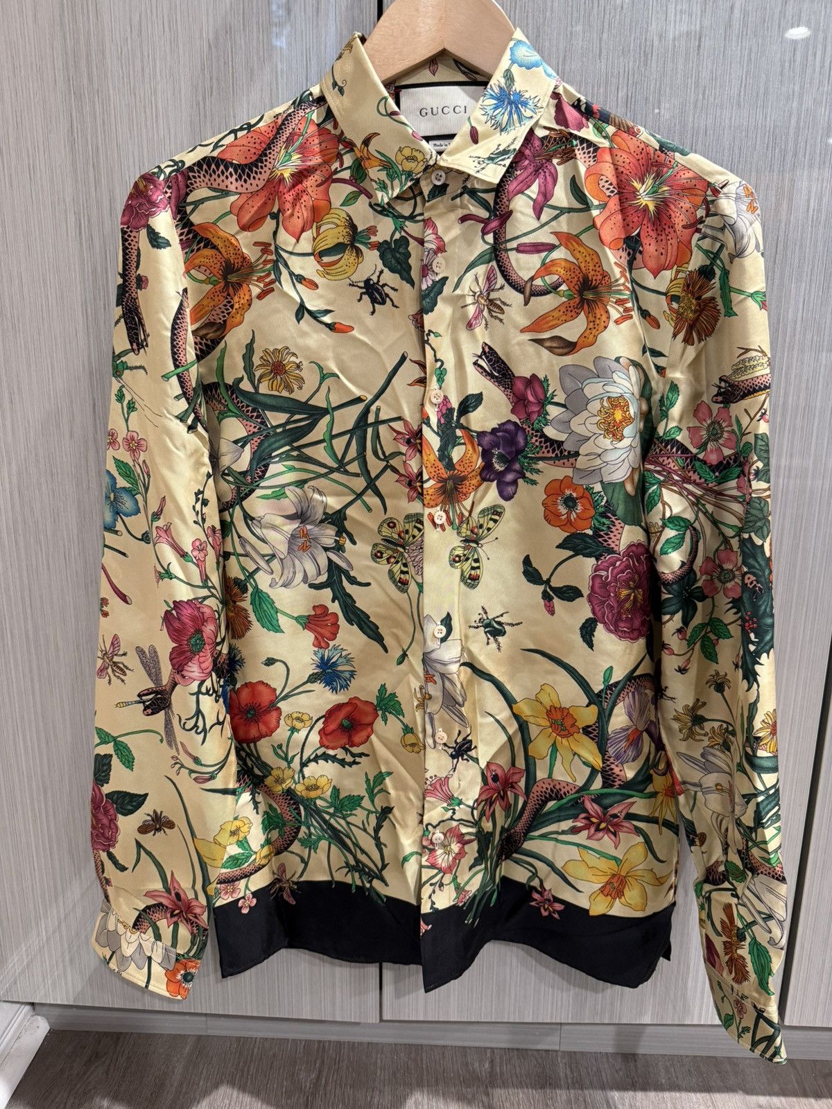 Gucci Gucci Snake Floral Silk Shirt | Grailed