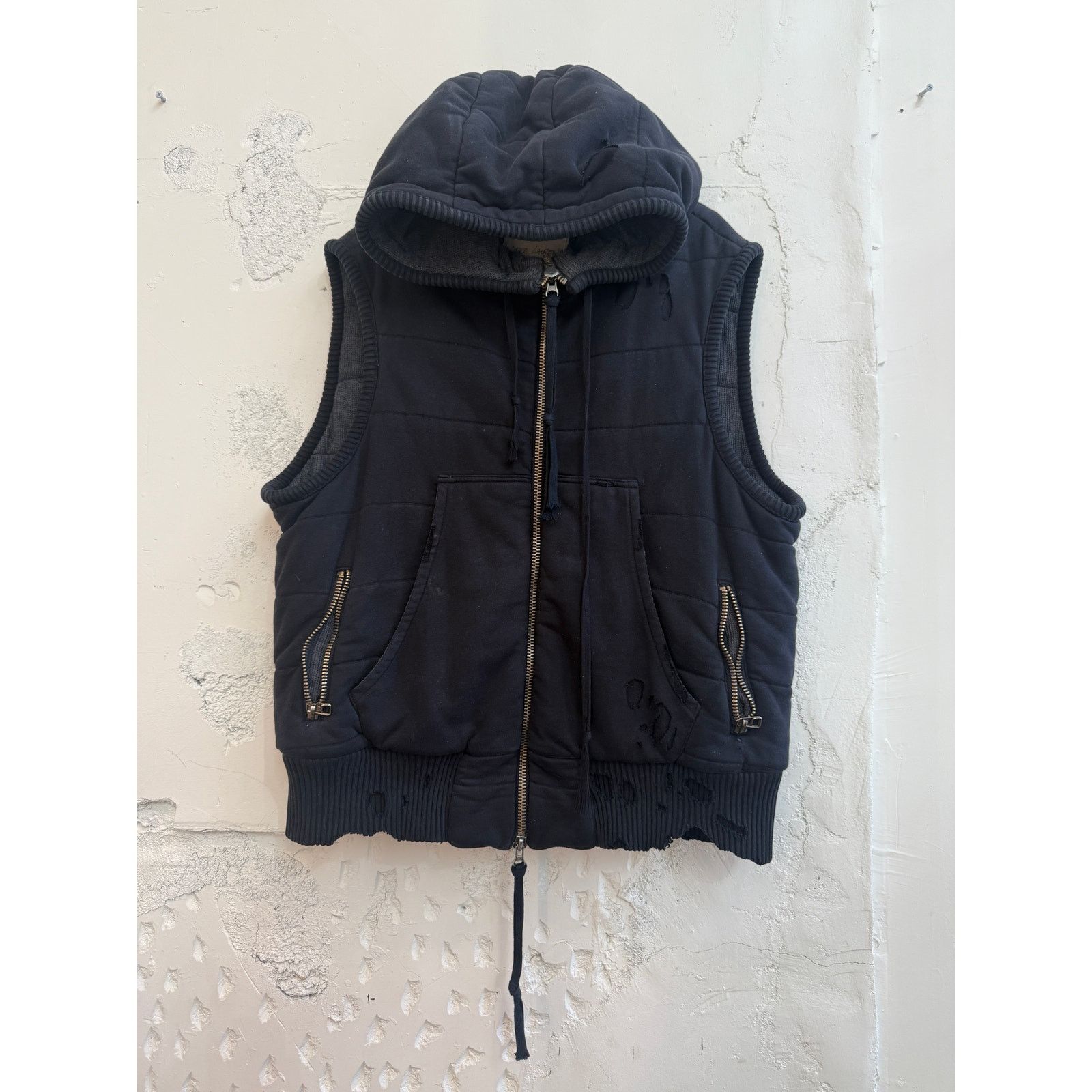 Greg Lauren Greg Lauren SAMPLE Puffy Fleece Hooded Zip Front Vest Size US XL / EU 56 / 4 - 1 Thumbnail