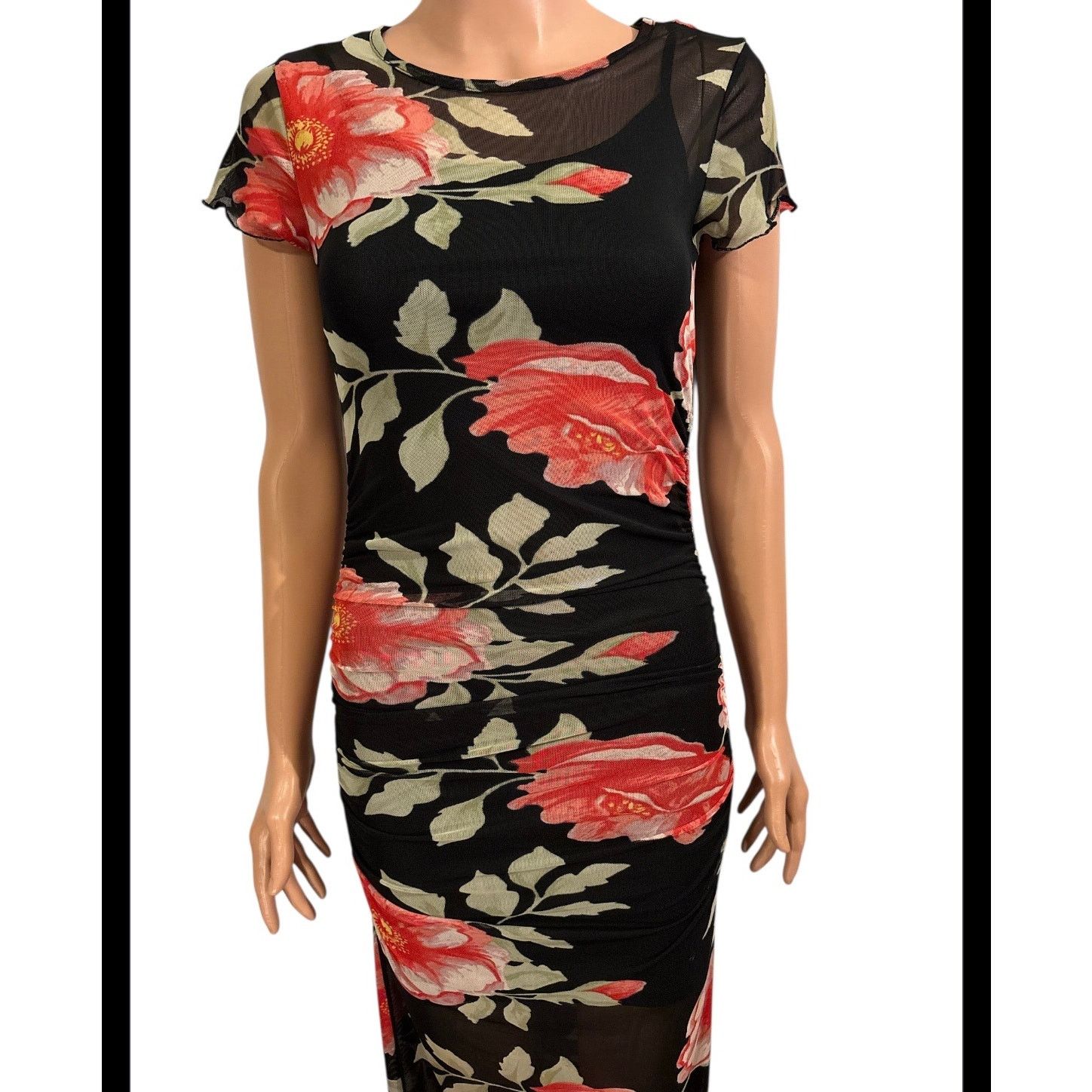 The Unbranded Brand No Comment Floral Overlaid Maxi Dress Size Small Size S / US 4 / IT 40 - 3 Thumbnail