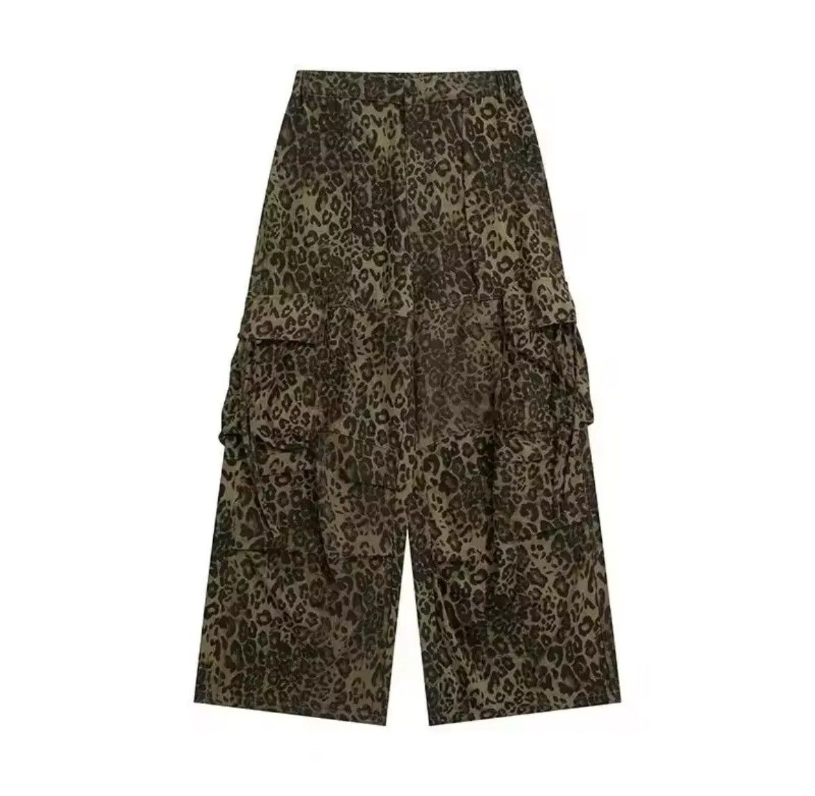 Japanese Brand × Vintage Leopard print paratrooper pleated cargo wide-leg pants Size US 32 / EU 48 - 6 Thumbnail
