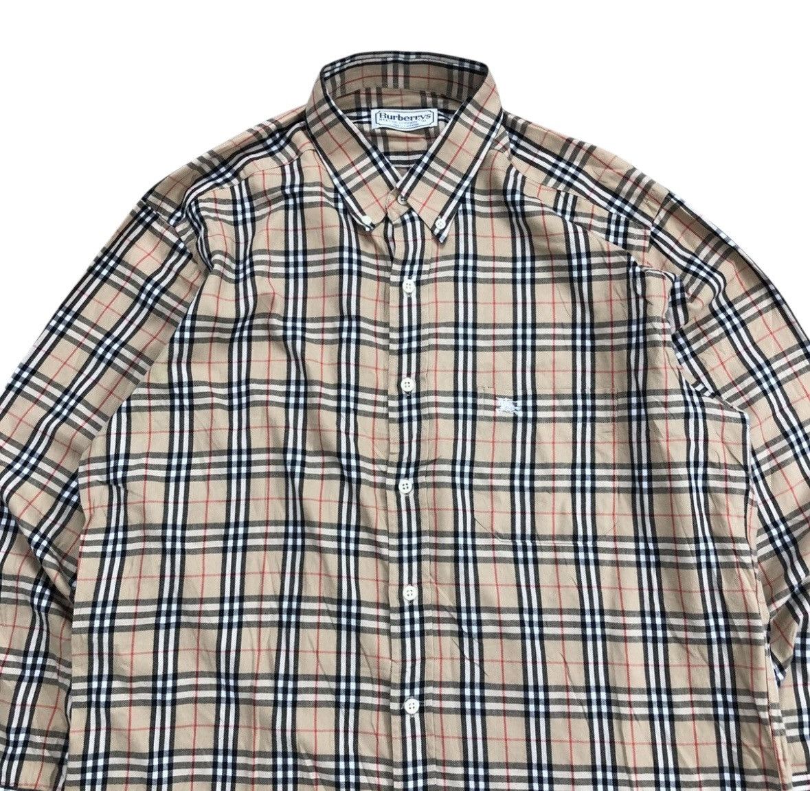 Burberry 2000s Vintage Burberry Nova Check Shirt Button Down Size US XL / EU 56 / 4 - 2 Thumbnail