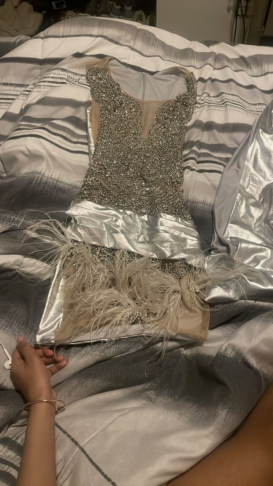 Vintage GLITTER DRESS Size S / US 4 / IT 40 - 2 Thumbnail