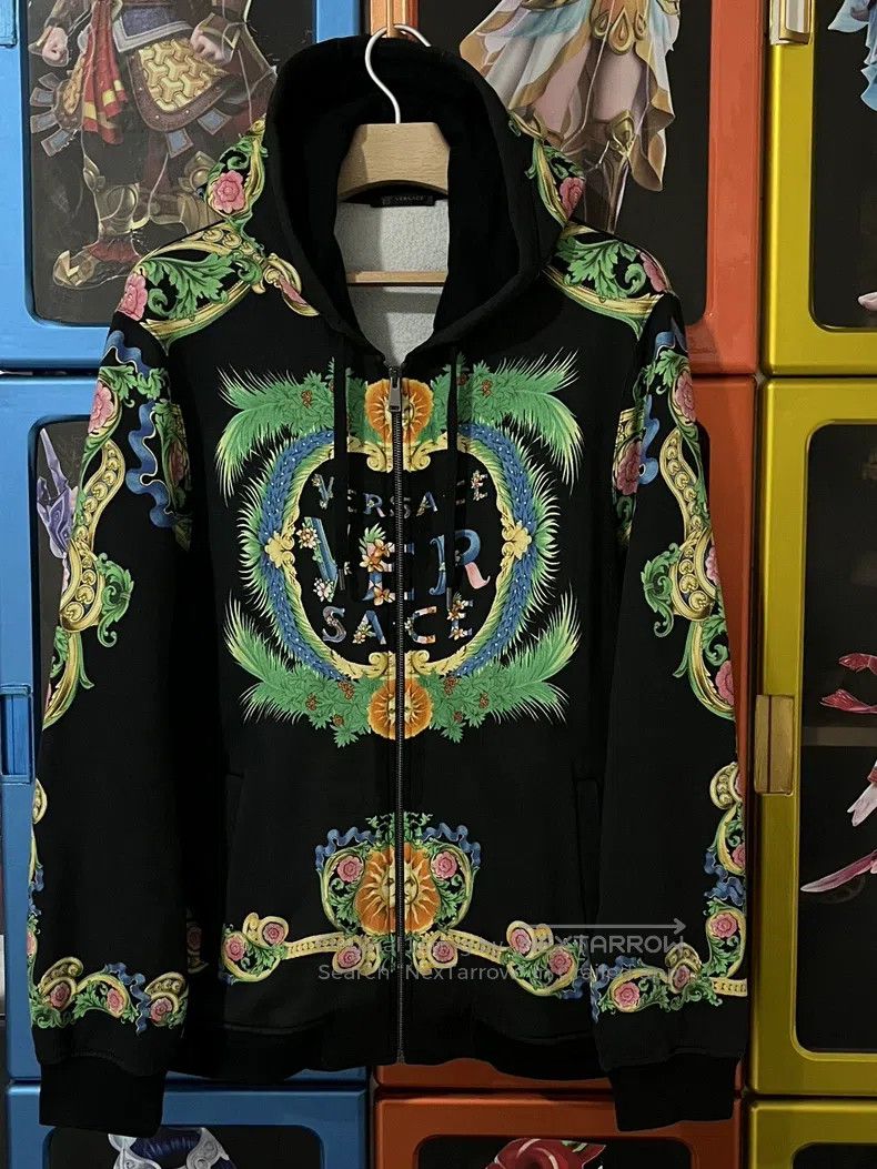 Versace Versace Printed sweatshirt jacket Size US XXL / EU 58 / 5 - 1 Thumbnail