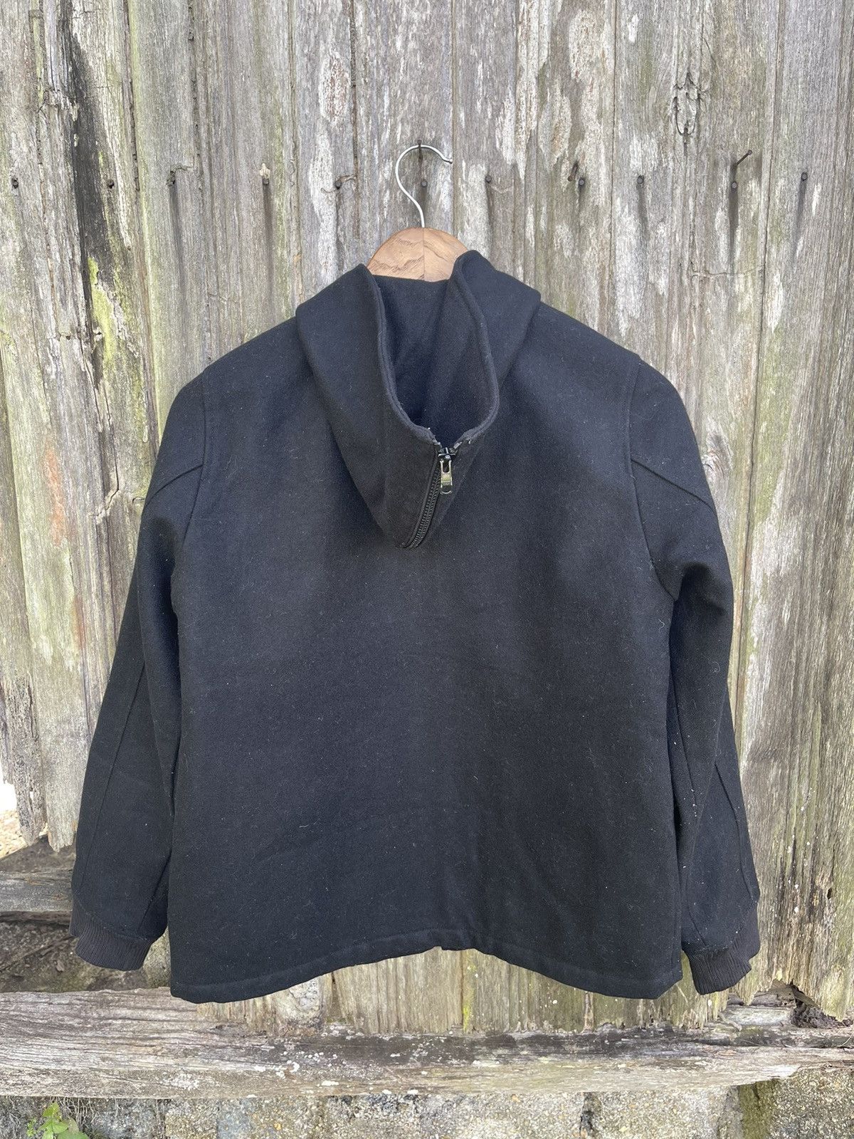 Designer East Boy Quilted Wool Zip Jacket (Black) - Japanese Brand Size US M / EU 48-50 / 2 - 9 Thumbnail