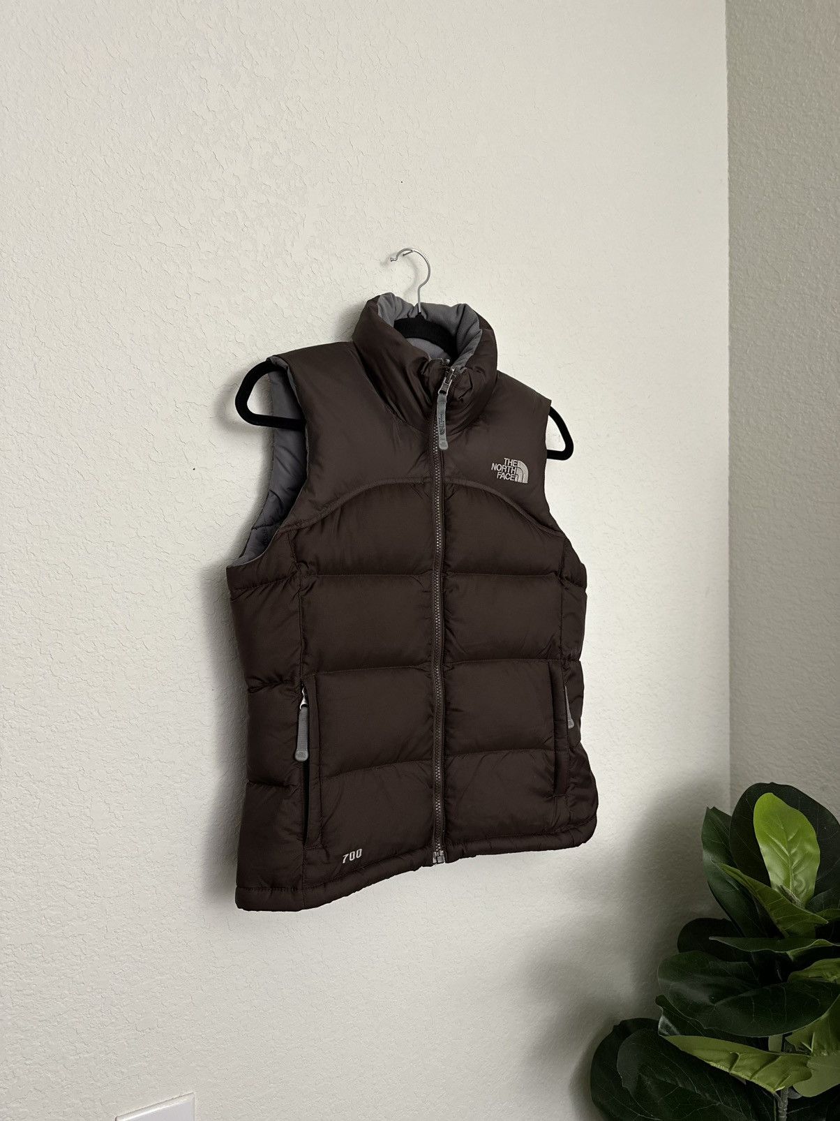 North Face Womens 700 Brown Nuptse Vest XS Puffer 96 Retro