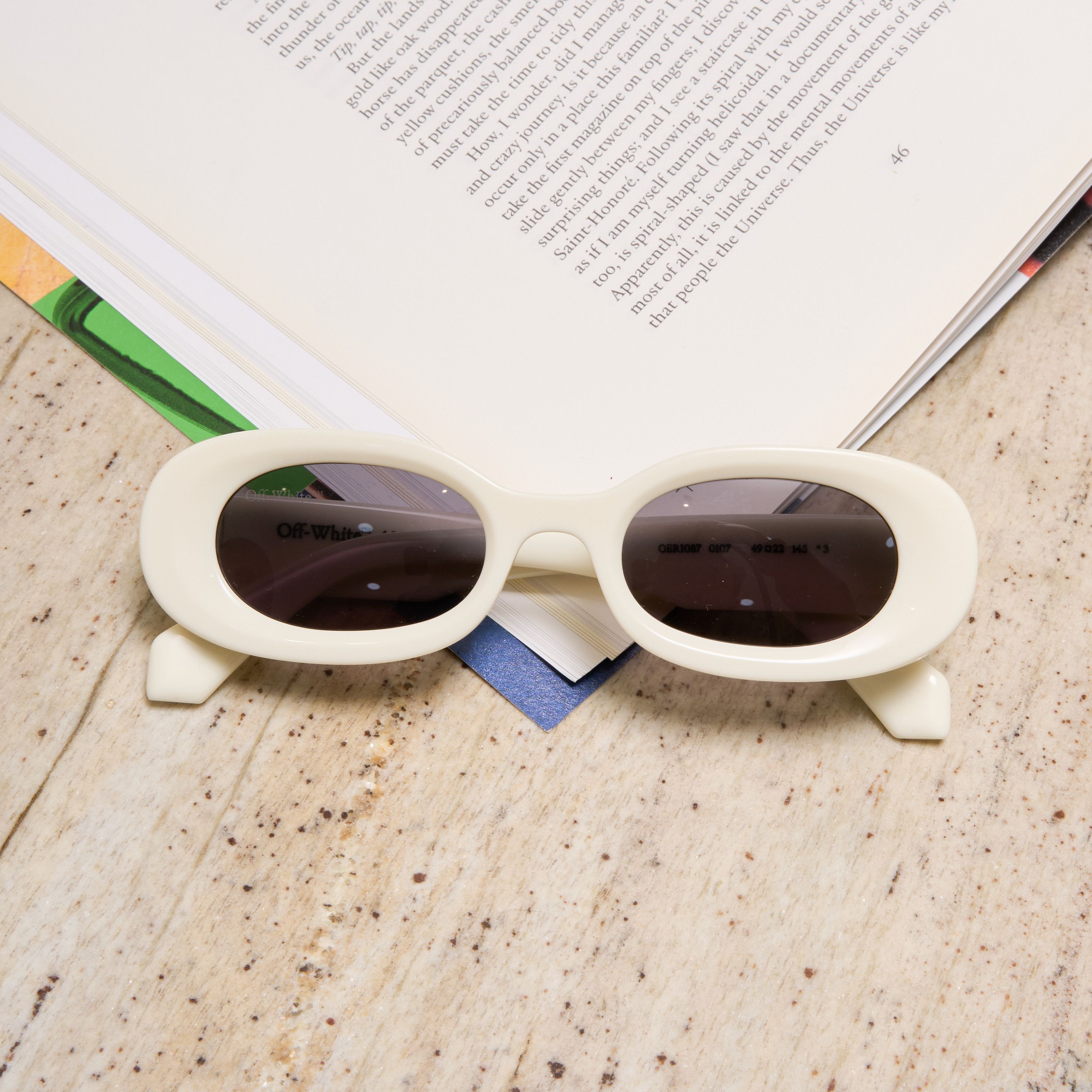 Off-White OFF WHITE Amalfi Oval-Frame Sunglasses WHITE Size ONE SIZE - 2 Thumbnail