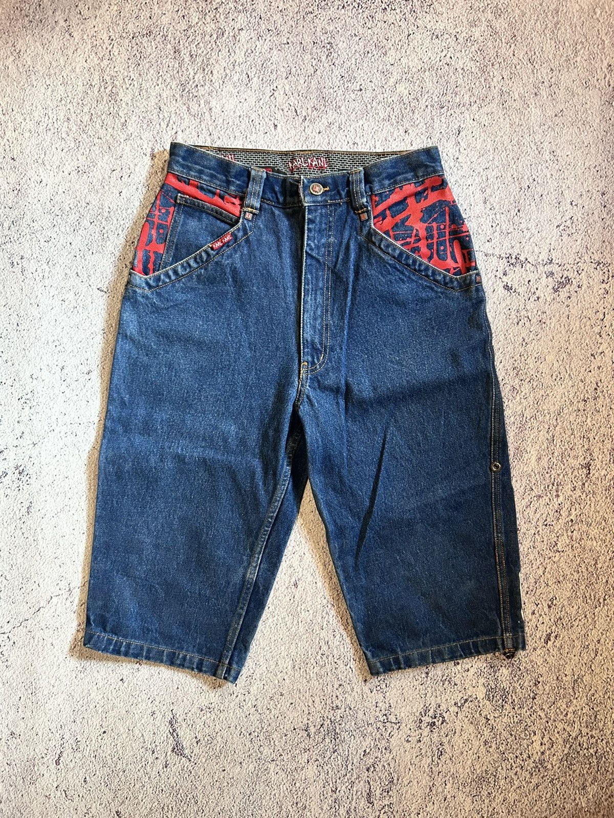Vintage Karl Kani Vintage Very Rare Baggy Shorts Y2K Hip-Hop Sk8 Size US 28 / EU 44 - 4 Thumbnail