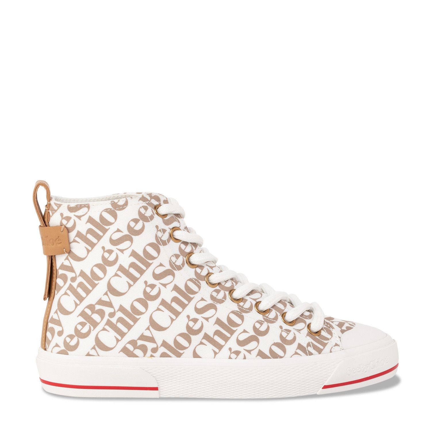 See by Chloe See by CHLOÉ ARYANA White Logo Canvas Sneakers EU 38 Size US 8 / IT 38 - 1 Thumbnail