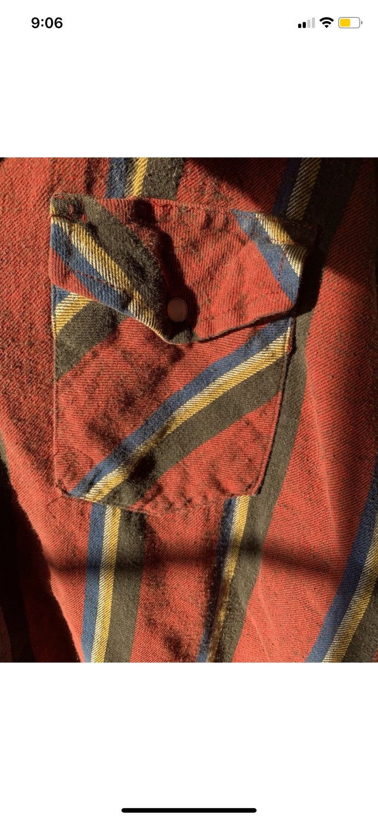 Wrangler VTG Wrangler Large Pearl Snap On Red Stripes Size US L / EU 52-54 / 3 - 3 Thumbnail