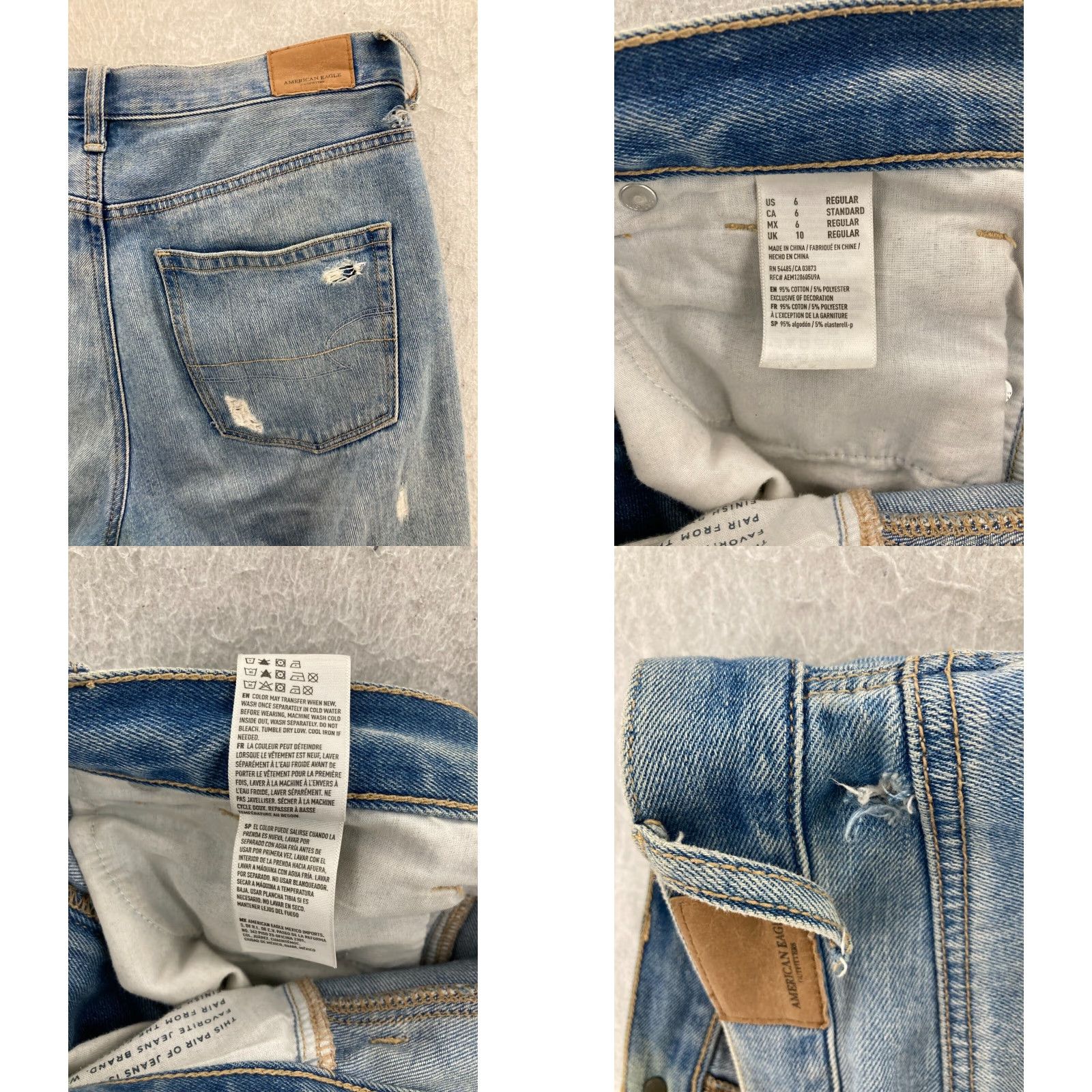 American Eagle Outfitters American Eagle Outfitters Jeans Womens 6 Denim Distressed Jeans - Blue 6 Regular Distressed 5-Pocket Tapered Jeans Womens Size 28" / US 6 / IT 42 - 8 Thumbnail
