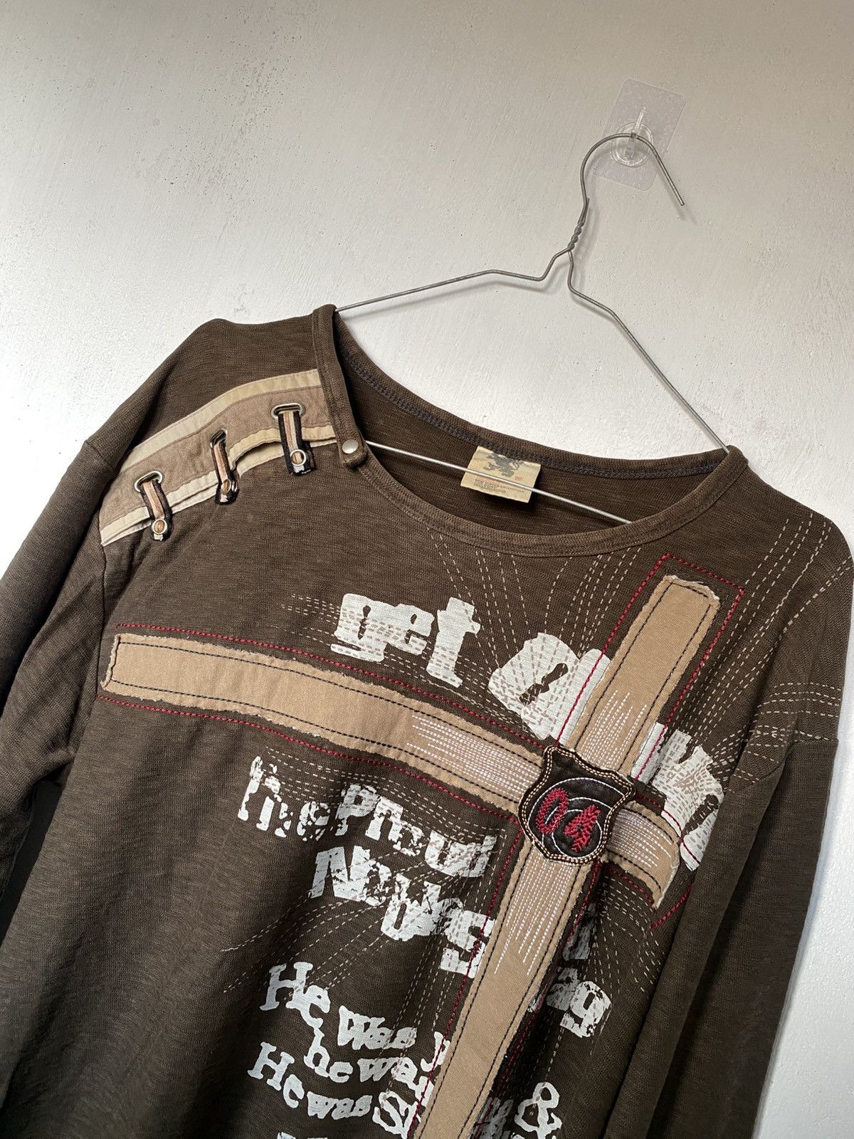 If Six Was Nine × Japanese Brand × Le Grande Bleu (L.G.B.) Japanese Poem Embroidery Longsleeve Size US L / EU 52-54 / 3 - 4 Thumbnail