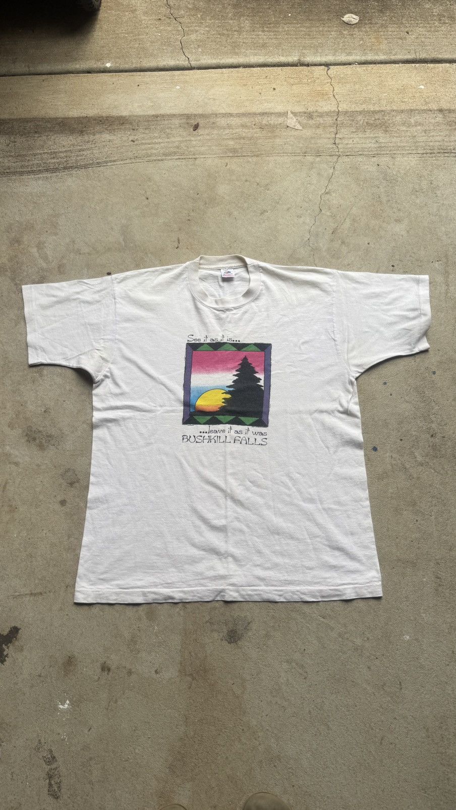 Fruit Of The Loom Vintage 1990’s sun rise fotl made in usa t-shirt Size US XL / EU 56 / 4 - 1 Thumbnail