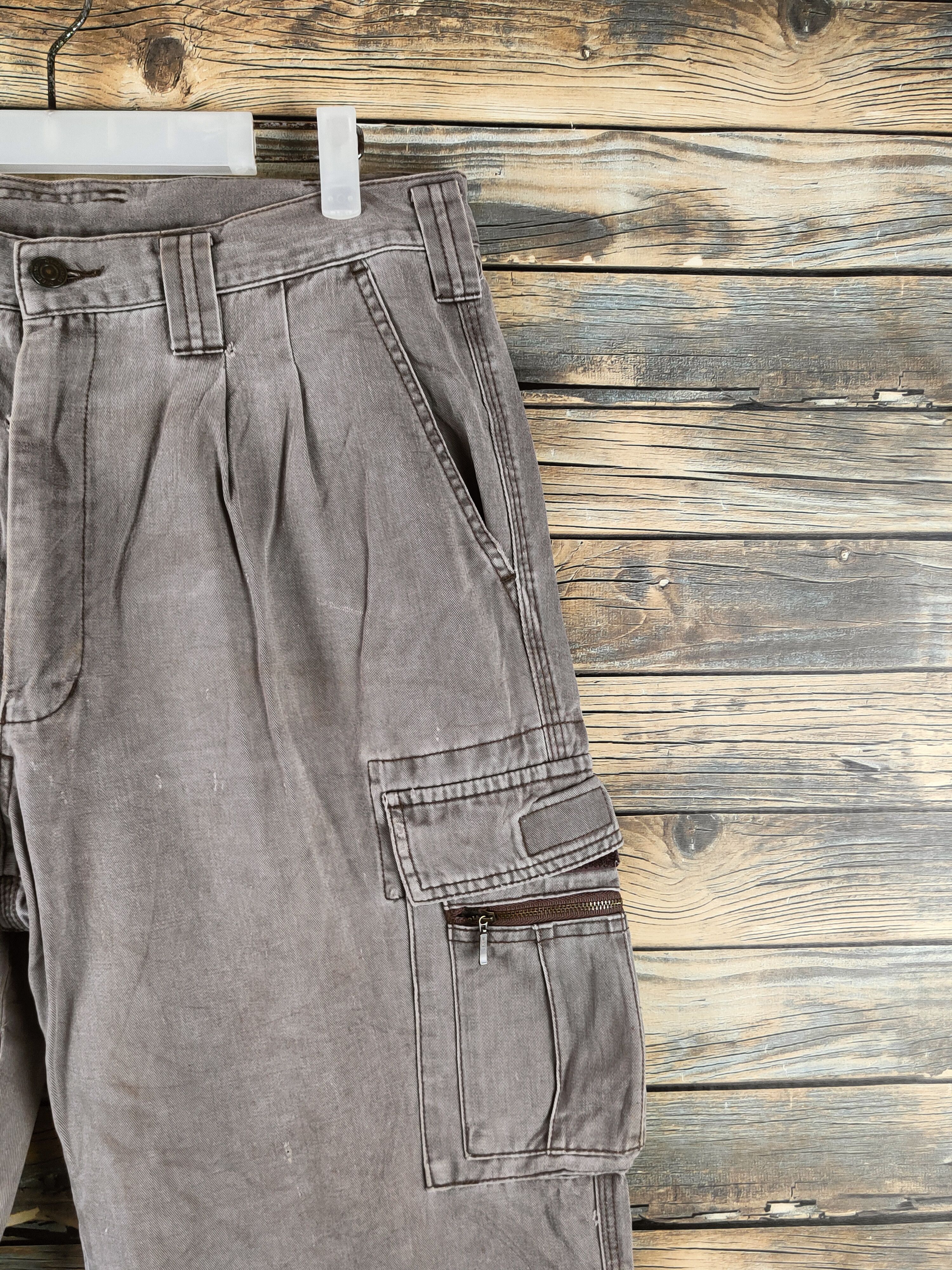 Japanese Brand DL Gran Cisco Light Brown Multipocket Cargo Pants #46-360 Size US 34 / EU 50 - 5 Thumbnail