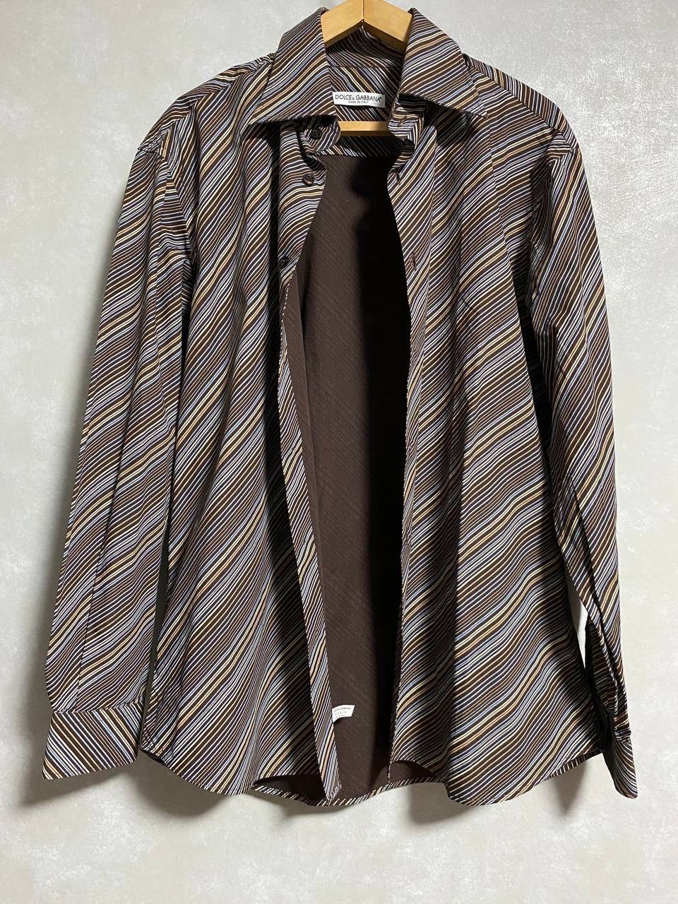 Dolce & Gabbana × Vintage Vintage D&G Dolce & Gabbana Striped Shirt Size US L / EU 52-54 / 3 - 1 Thumbnail