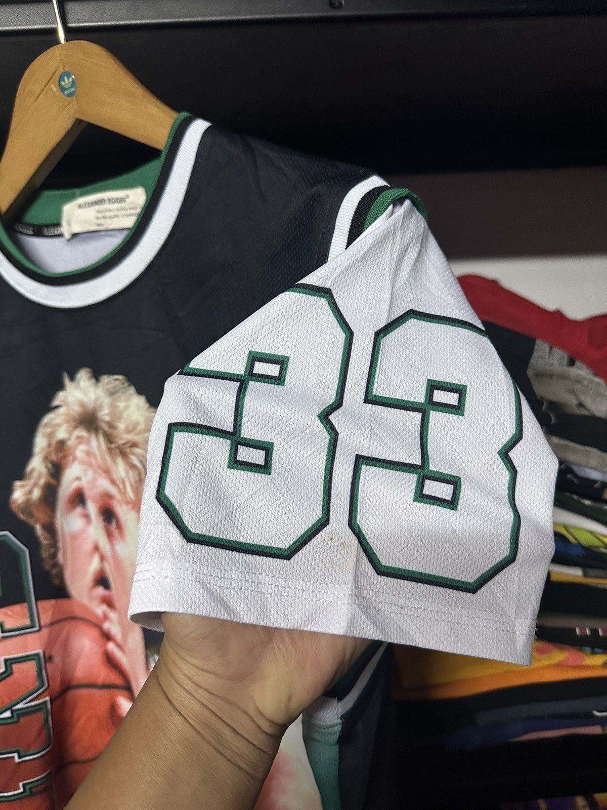 NBA × Rap Tees Rare Nba Larry Bird Big Face By Alexander Egger Jersey Tee Size US L / EU 52-54 / 3 - 8 Thumbnail