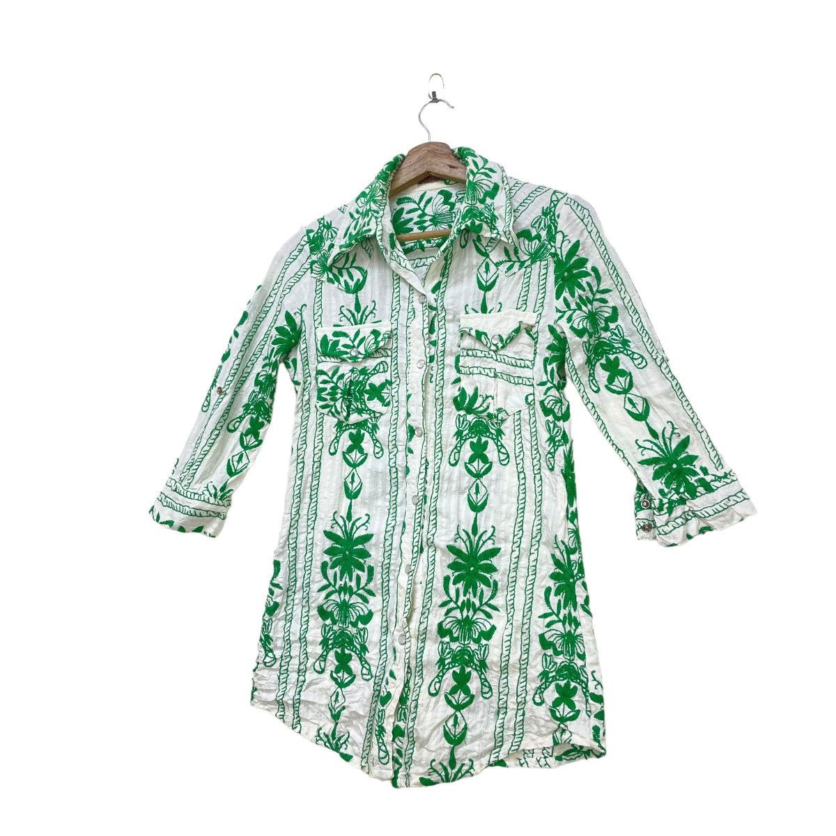 Japanese Brand × Vintage Vintage Western Floral Snap Button Embroidery Size S / US 4 / IT 40 - 3 Thumbnail