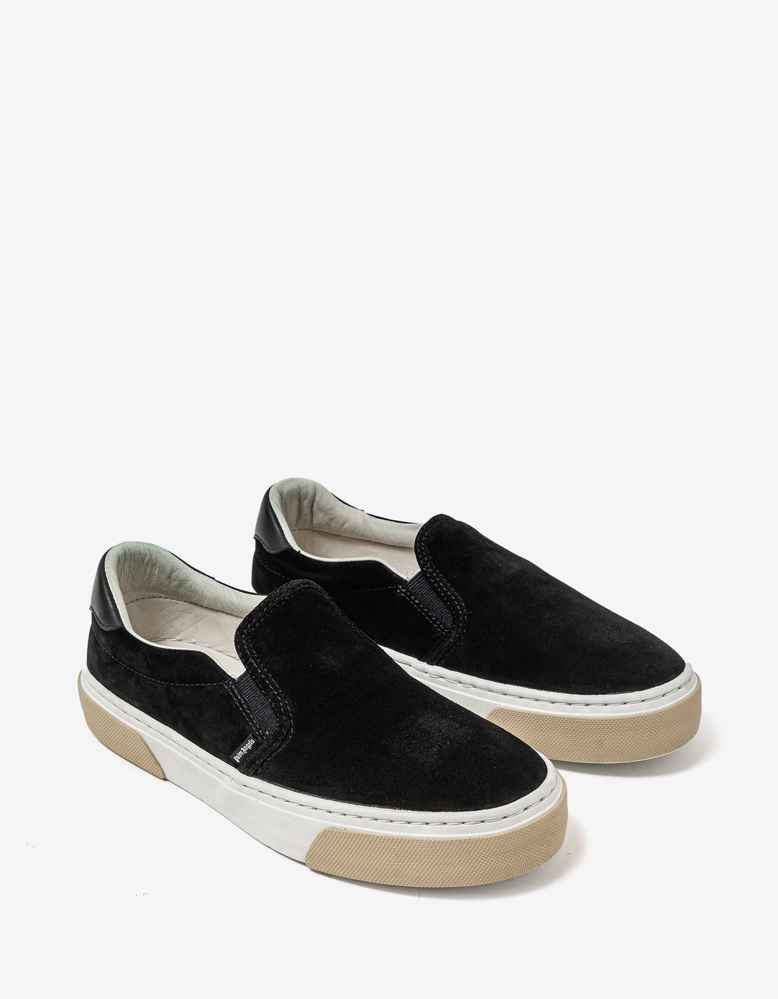 image of Palm Angels Black Suede Slip On Trainers Shoes, Men's (Size 11)