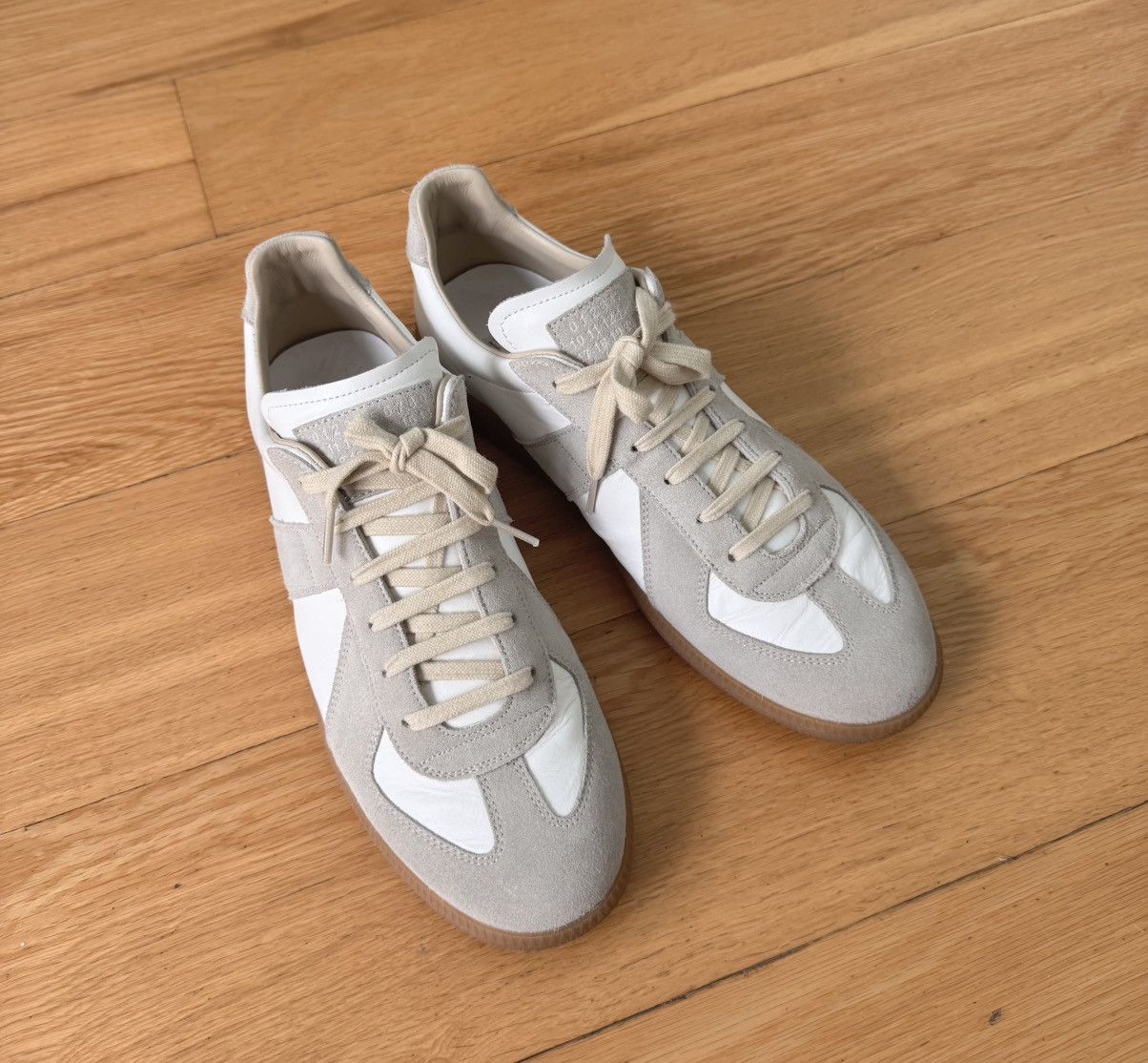 Maison Margiela Maison Margiela Replica GAT Sneakers Gray White 11 44 Low Size US 11 / EU 44 - 1 Thumbnail