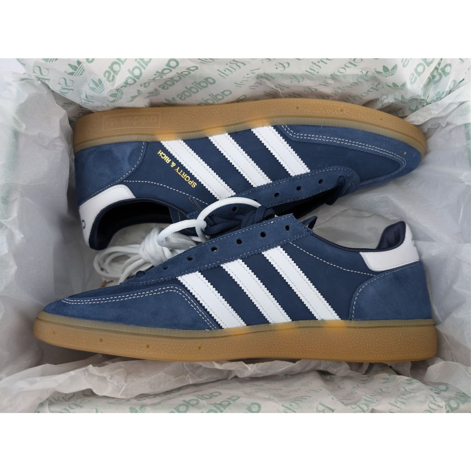 Adidas × Sporty & Rich o1rshd1 Handball Spezial x Sporty & Rich sneakers Beige/Blue Size US 11.5 / EU 44-45 - 20 Thumbnail