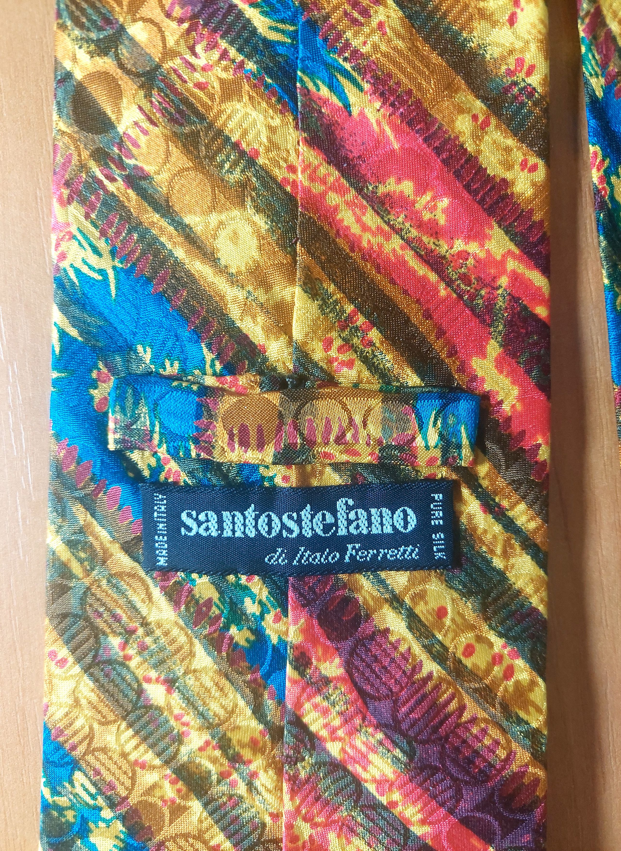 Santostefano Santostefano Italo Ferretti Silk Tie Multicolor Pattern Size ONE SIZE - 9 Thumbnail