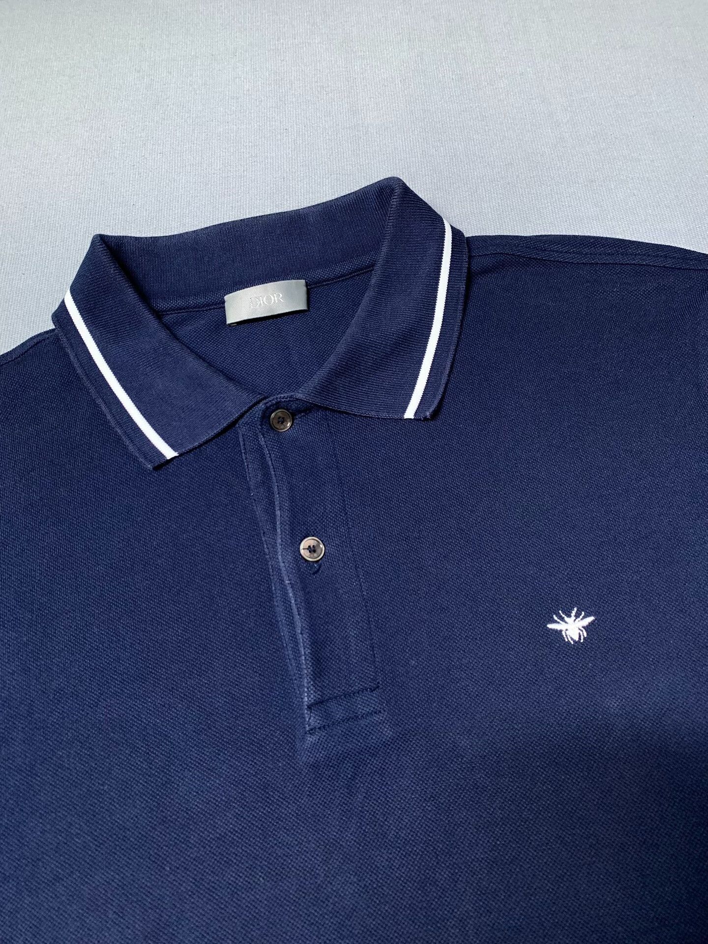 Dior Dior Classic Bee Embroidery Polo Shirt Size US L / EU 52-54 / 3 - 1 Thumbnail
