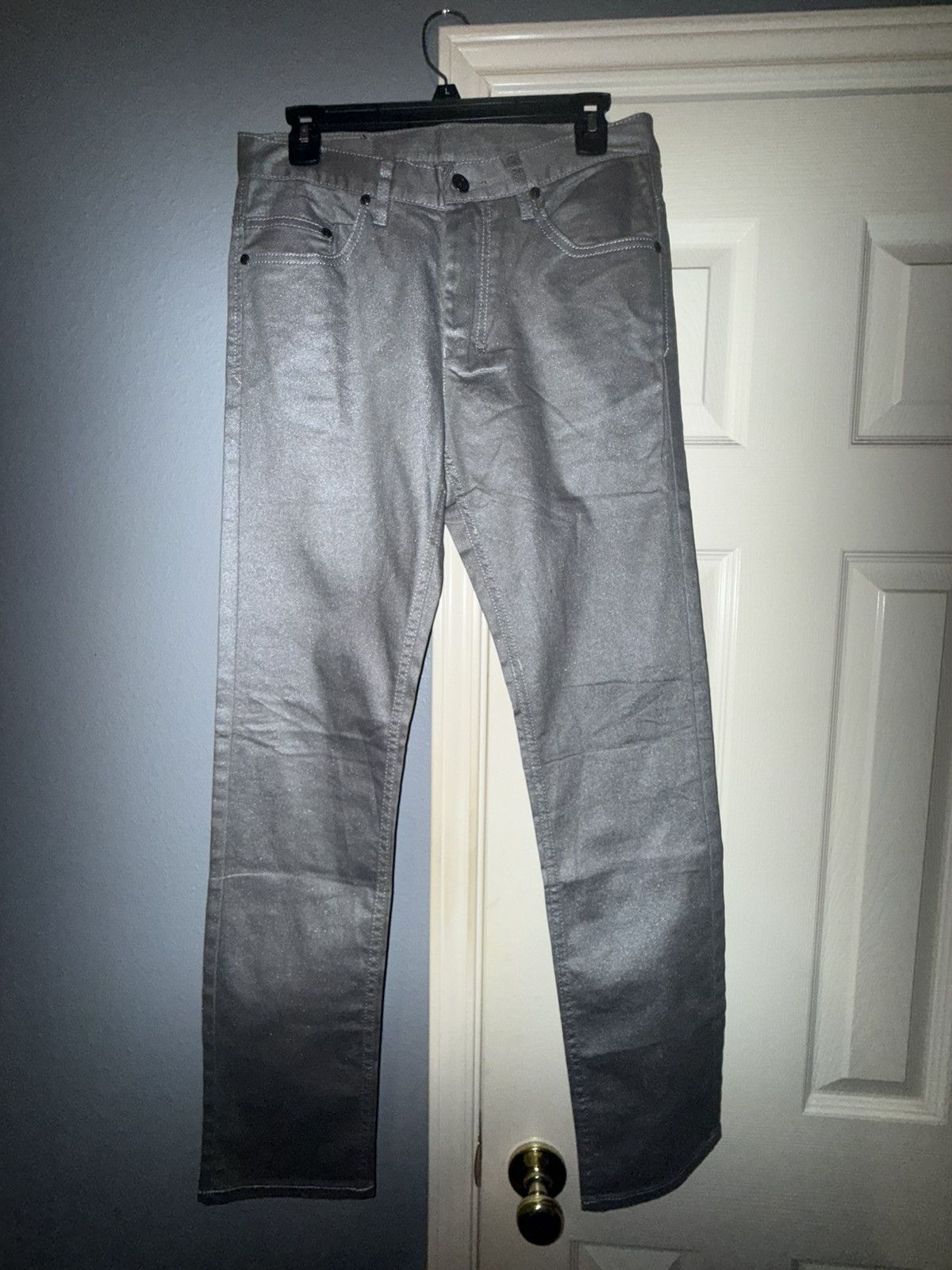 Yves Saint Laurent Yves Saint Laurent Silver Denim Jeans Size US 30 / EU 46 - 1 Thumbnail