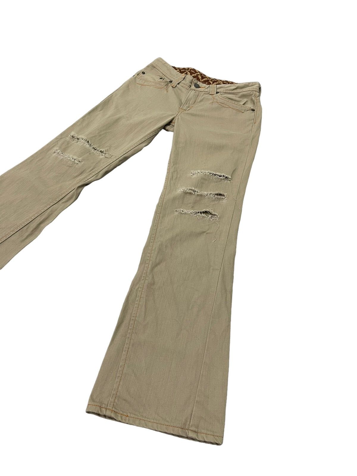 Japanese Brand Flare Jeans Edwin Japan Distress Boot Cut 7🟦6 Size US 32 / EU 48 - 3 Thumbnail