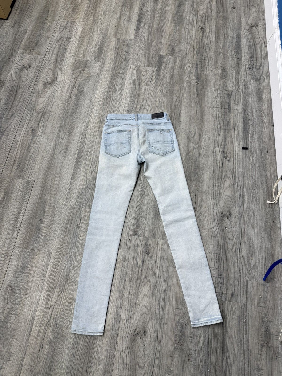 Amiri Amiri MX1 - Light Blue Wash (Camouflage Patched) Size US 31 - 3 Thumbnail