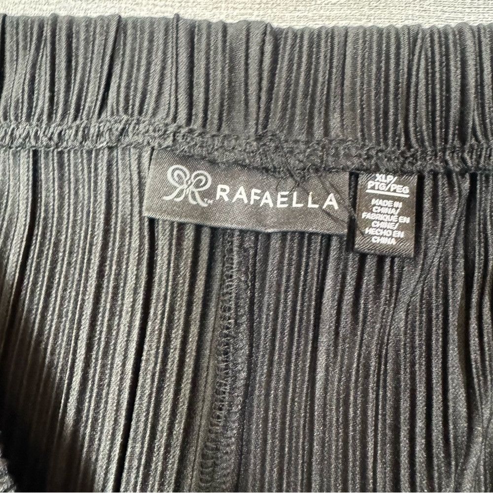 Other NWT New Rafaella Pleated Black Wide Leg Pants Size XL Petit Size 38" / US 16 / IT 52 - 5 Thumbnail