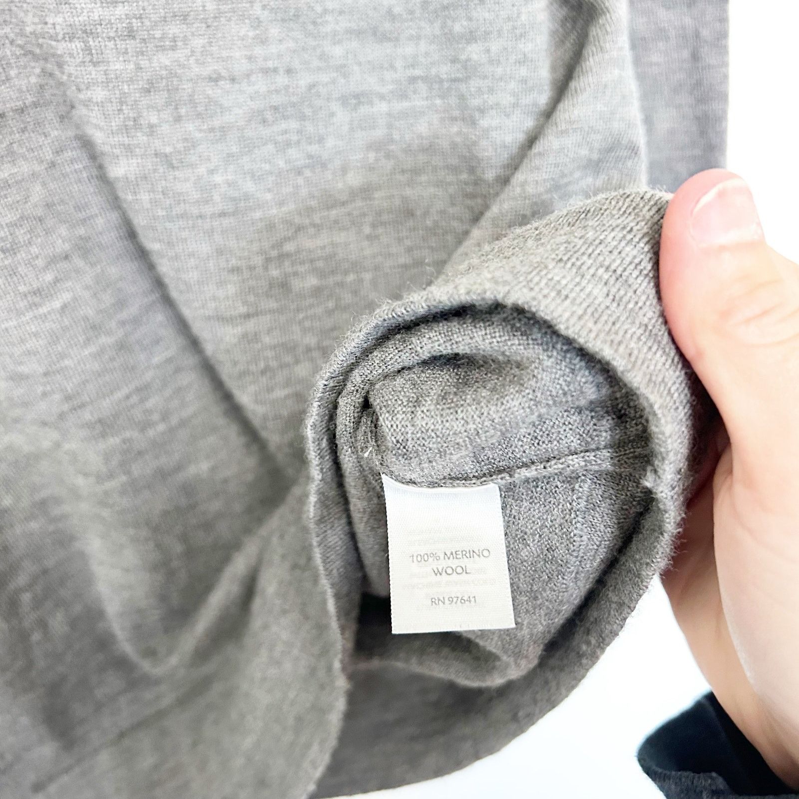 Other J. Jill Gray Italian Merino Wool V Neck Sweater Sz XL Size XL / US 12-14 / IT 48-50 - 3 Thumbnail