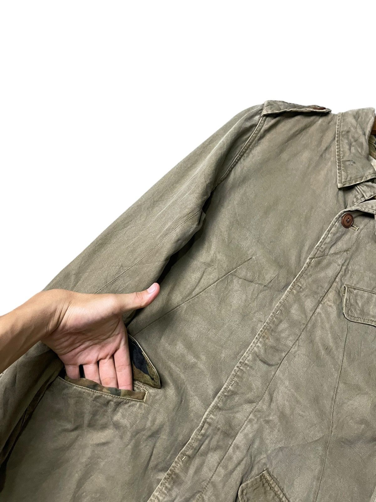 Vintage Joy Spread Brand Hidden Button Military Jacket (107) Size US XXS / EU 40 - 4 Thumbnail