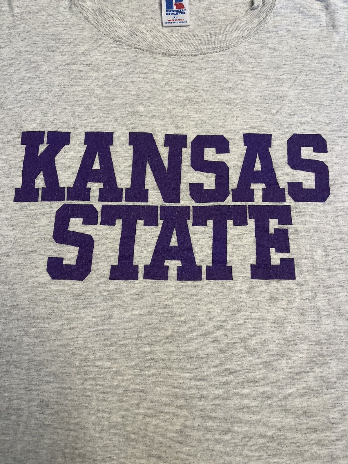 Russell Athletic Vtg 90s Russell Athletic NCAA Kansas State Wildcats T Shirt Size US XL / EU 56 / 4 - 2 Thumbnail