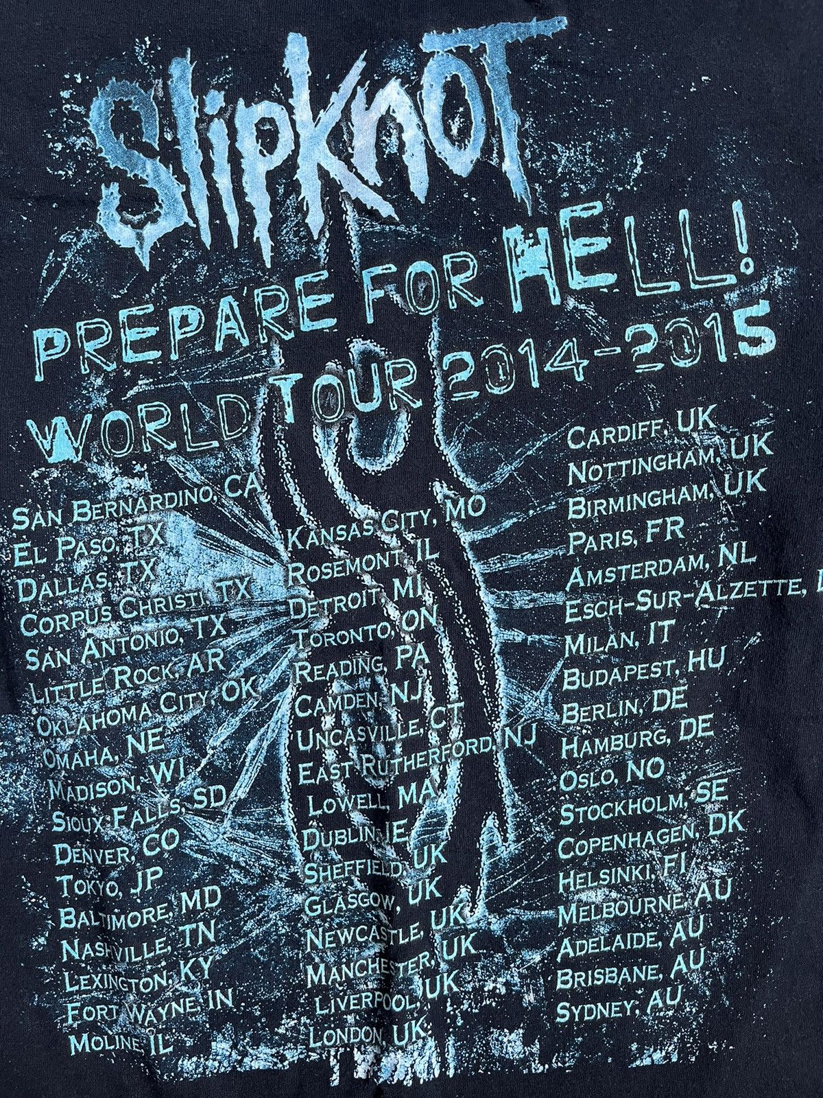 Slipknot Slipknot Prepare For Hell Tour 2014 Black Unisex T-shirt Size US S / EU 44-46 / 1 - 10 Thumbnail