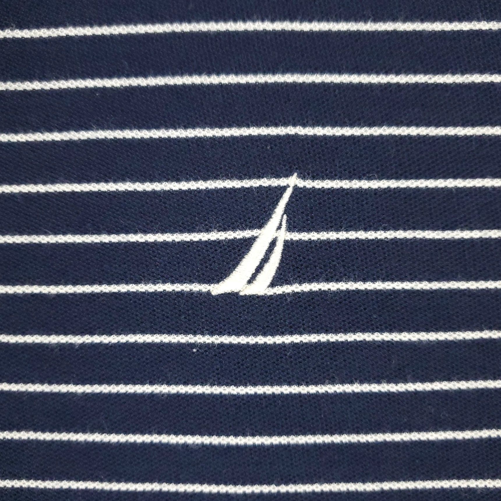 Nautica Nautica Polo Shirt Blue Striped Adult XL Casual Short Sleeve Mens Size US XL / EU 56 / 4 - 2 Thumbnail