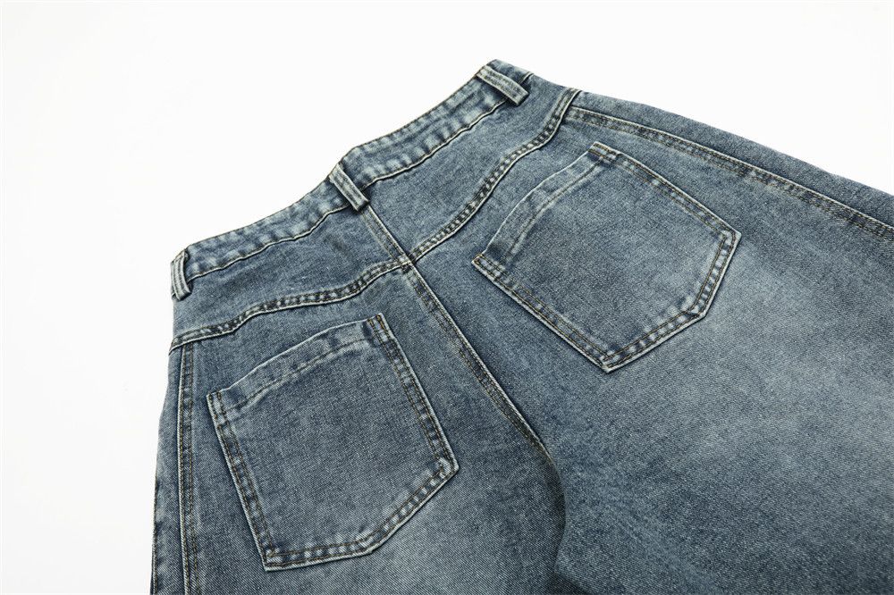 Japanese Brand × Jean American washed distressed striped scimitar jeans y2k Size US 32 / EU 48 - 5 Thumbnail