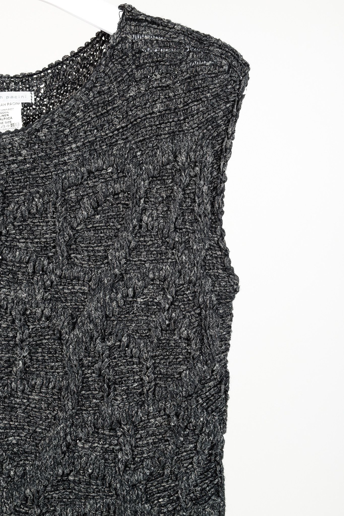 Sarah Pacini Sarah Pacini Wide Neckline Black Long-Sleeve Wool Sweater Size XS / US 0-2 / IT 36-38 - 4 Thumbnail